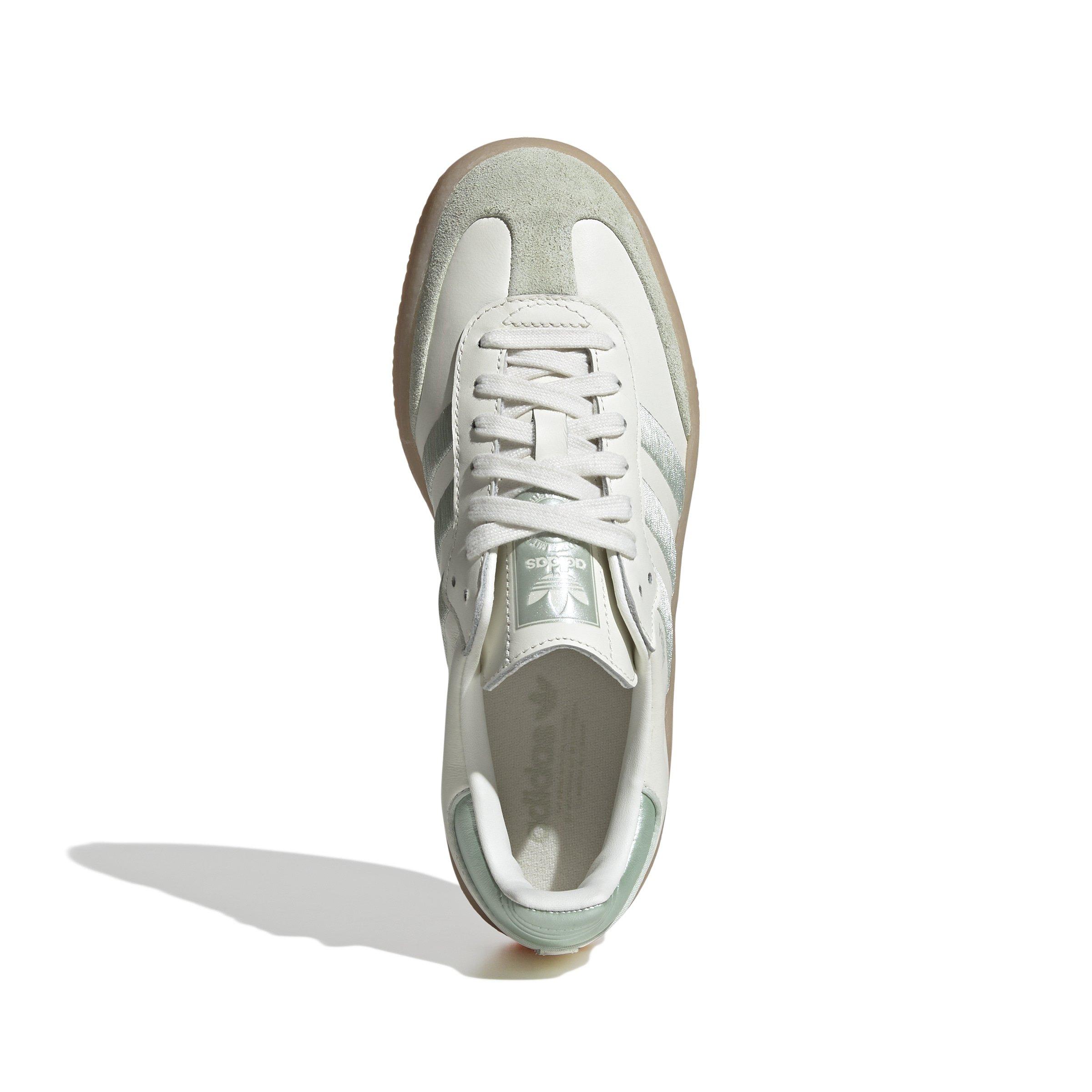 adidas Originals Sambae "Off White/Linen Green/Metallic" Women's Shoe - GREEN/BEIGE Thumbnail View 3