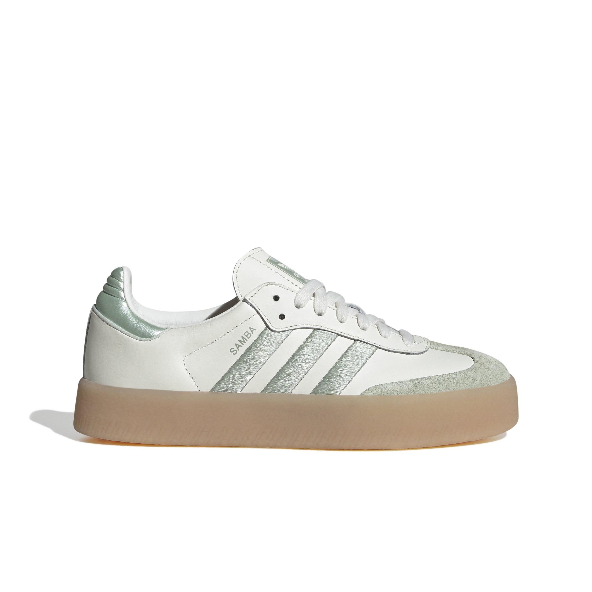 adidas Originals Sambae "Off White/Linen Green/Metallic" Women's Shoe - GREEN/BEIGE Thumbnail View 1