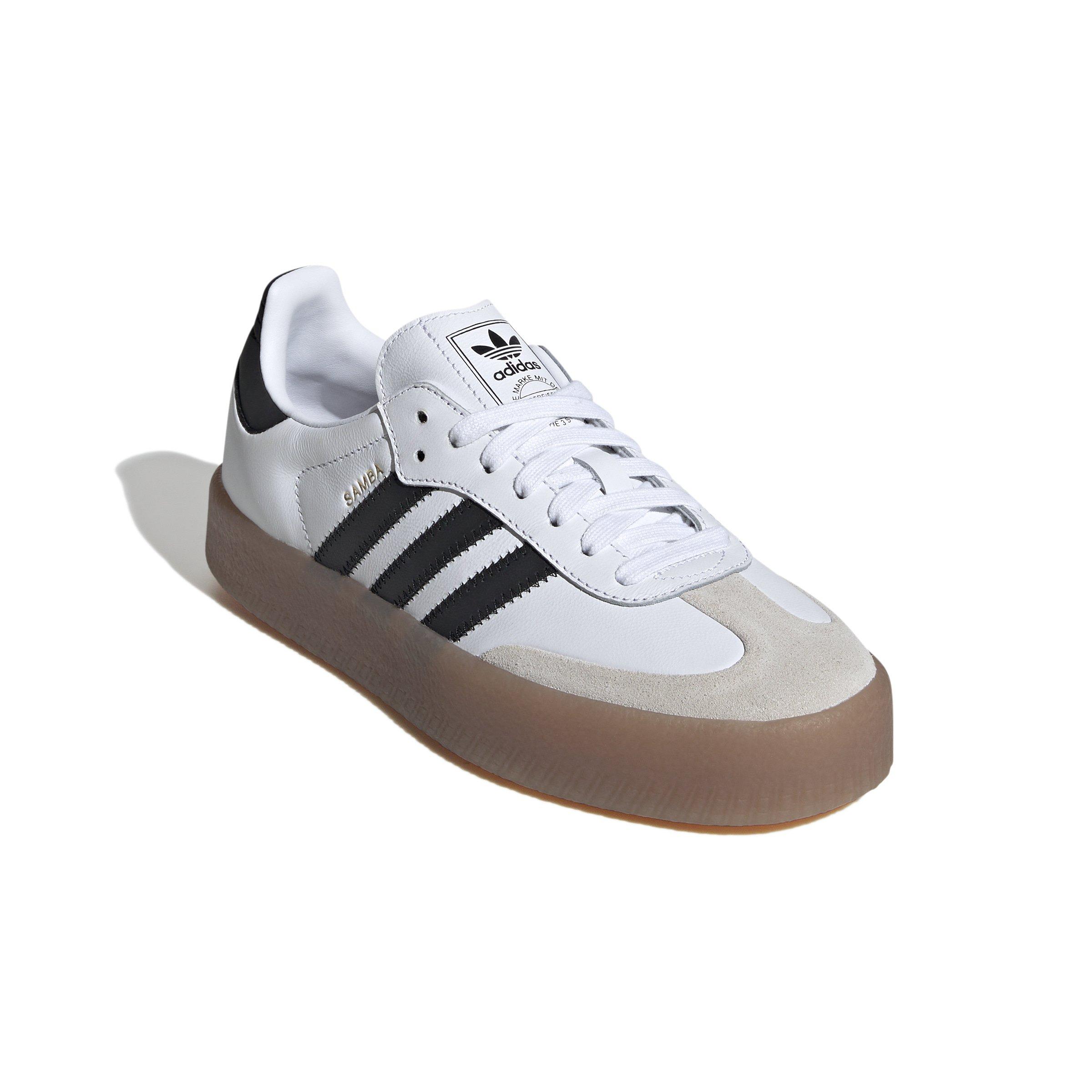 adidas Originals Sambae "Cloud White/Core Black/Gold Metallic" Women's Shoe - WHITE/BLACK Thumbnail View 5