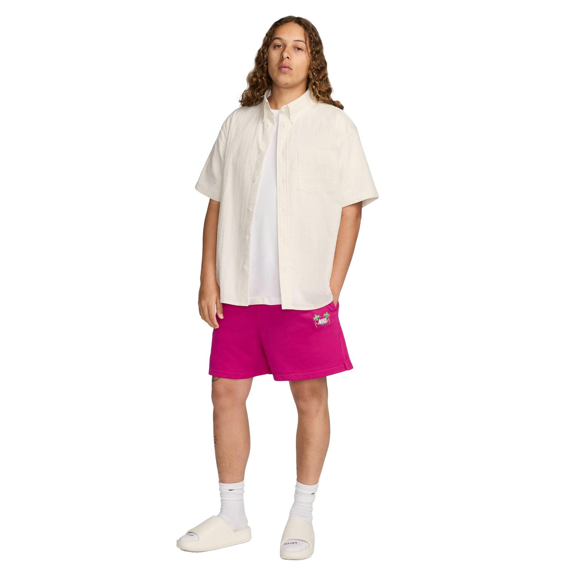Nike Men's Club Fleece French Terry Shorts-Purple - PURPLE Thumbnail View 5