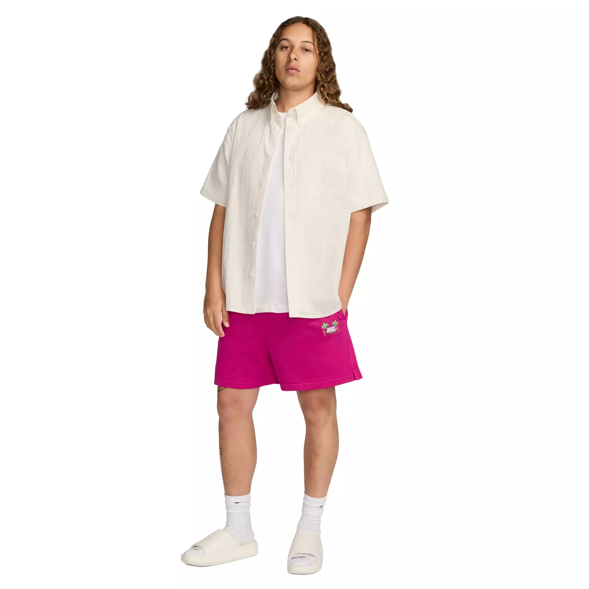 Nike Men's Club Fleece French Terry Shorts-Purple - PURPLE