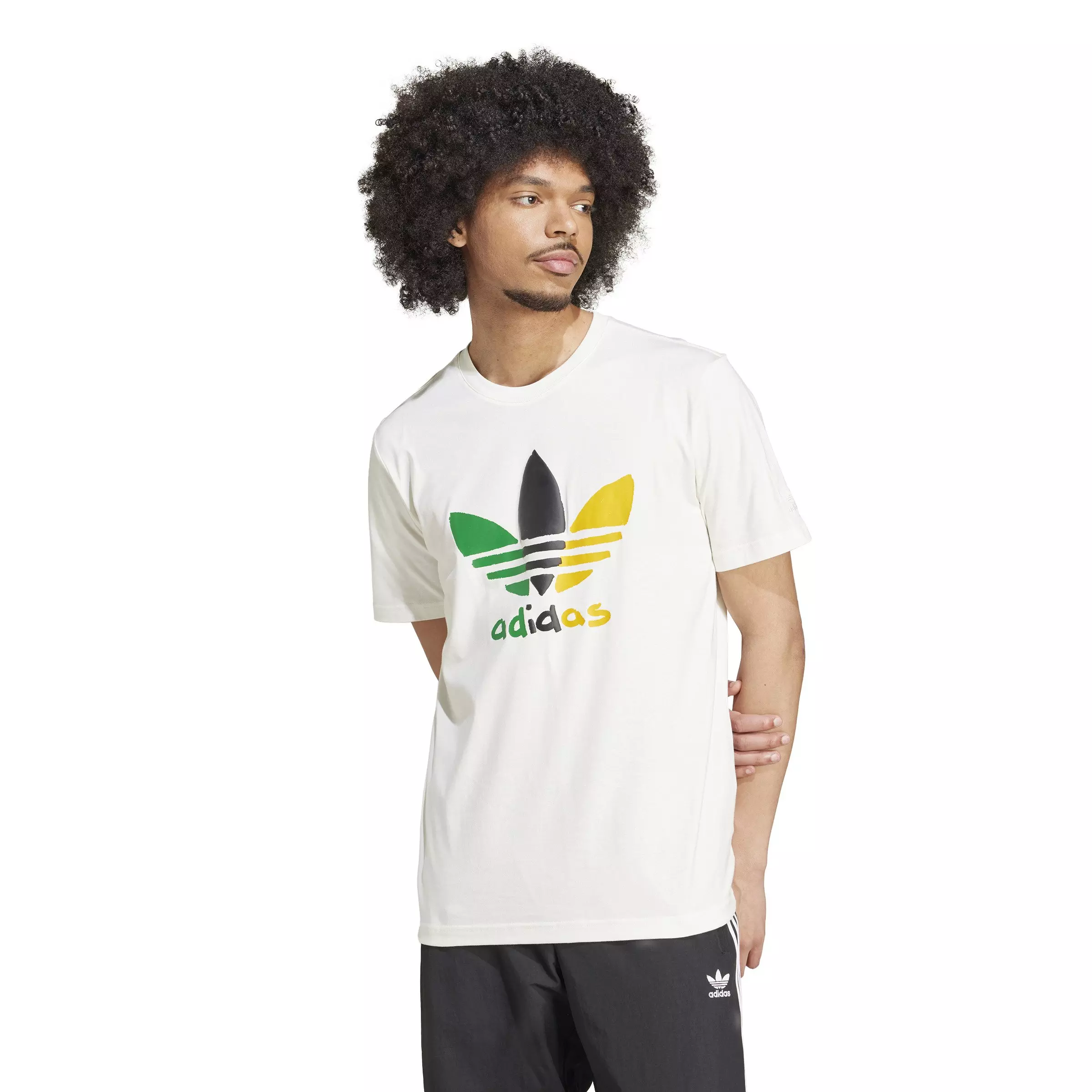adidas Men's Trefoil Sport Logo Tee - WHITE