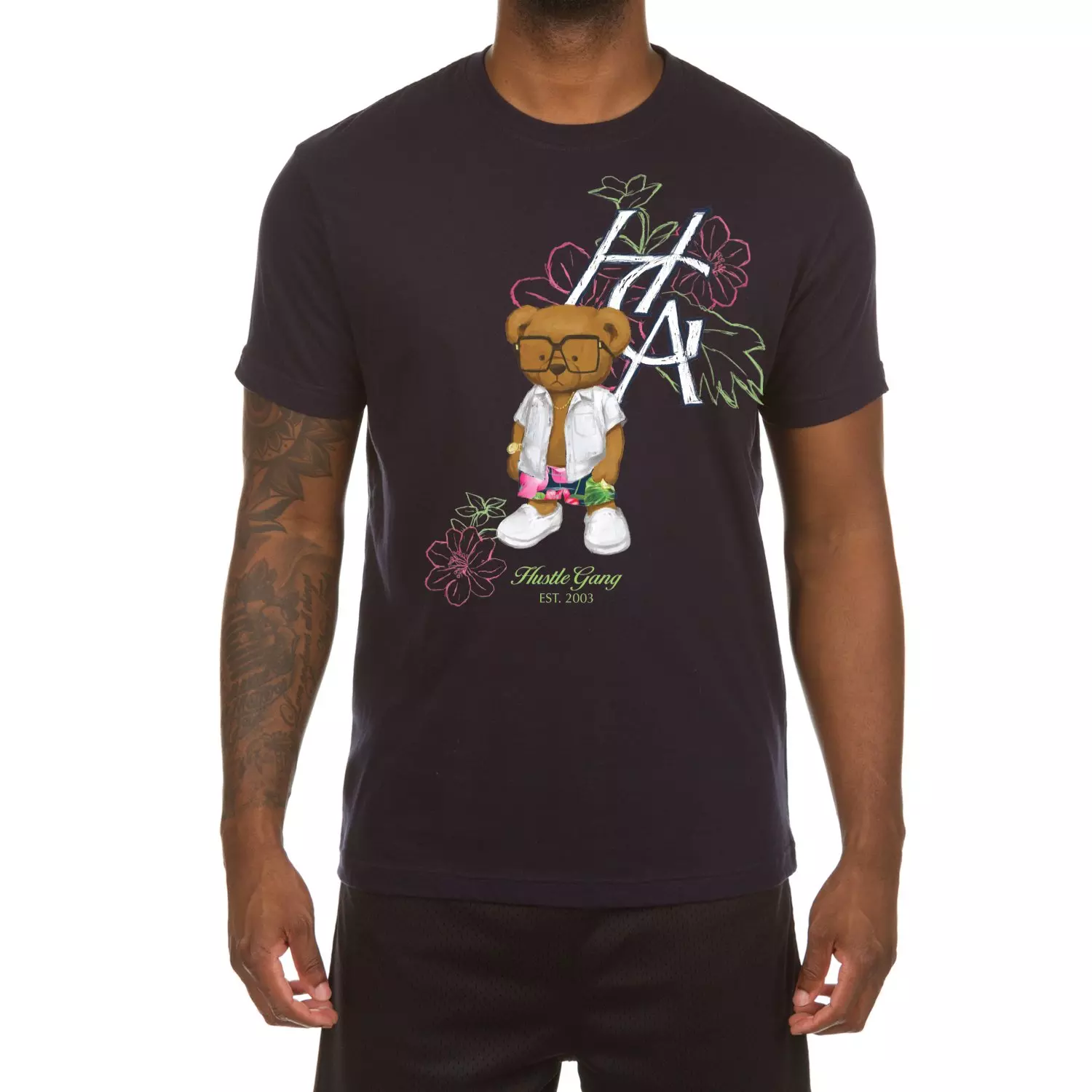 Hustle Gang Men's Chiller Tee - Navy - NAVY