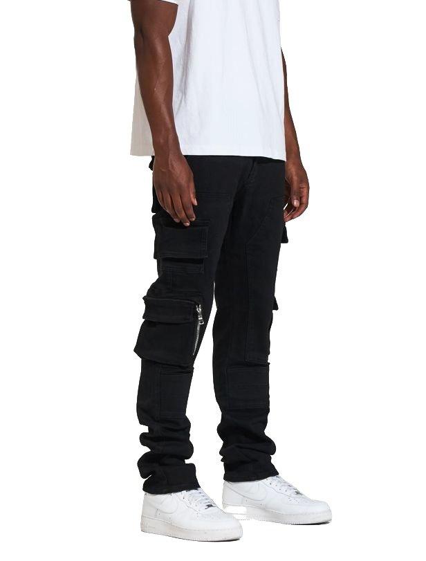 Crysp Denim Nelson Men's Black Cargo Pants