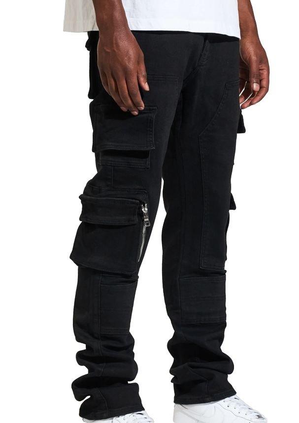 Crysp Denim Nelson Men's Black Cargo Pants