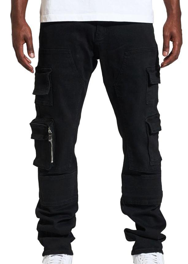 Crysp Denim Nelson Men's Black Cargo Pants