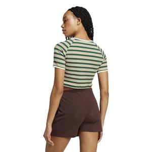 adidas Women's '80s Rib Stripe Baby Tee