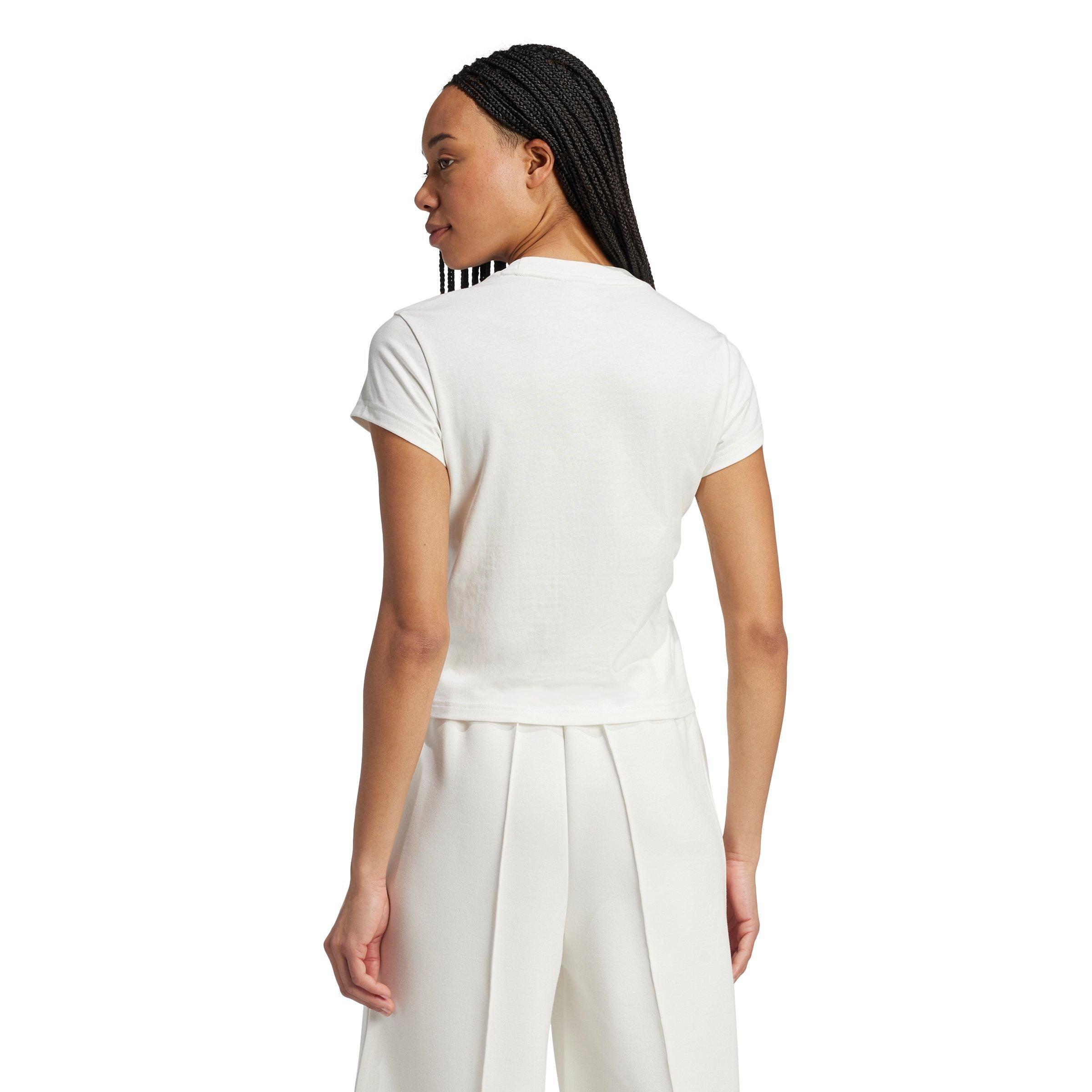 adidas Women's Essentials Slim Tee - WHITE Thumbnail View 2