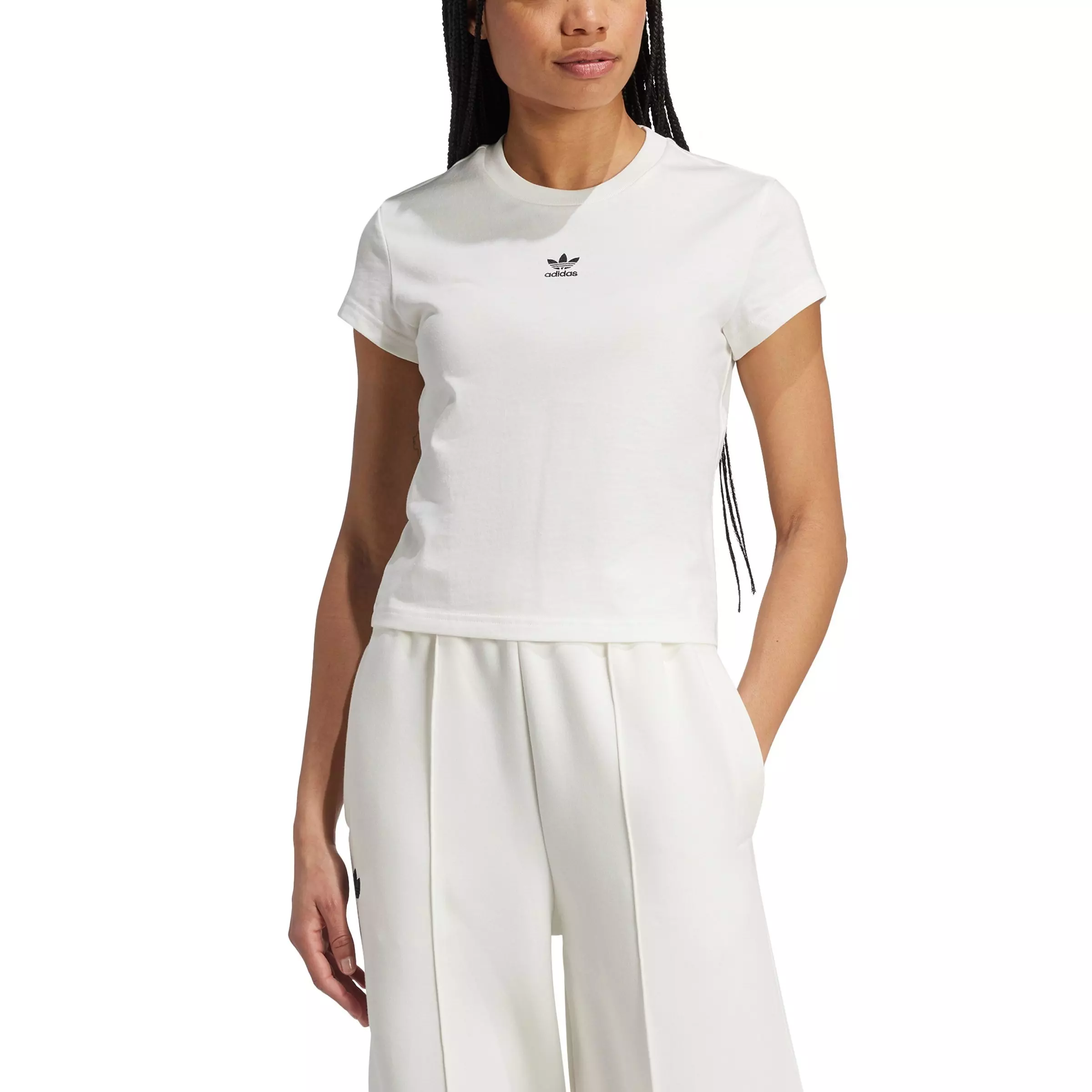 adidas Women's Essentials Slim Tee - WHITE