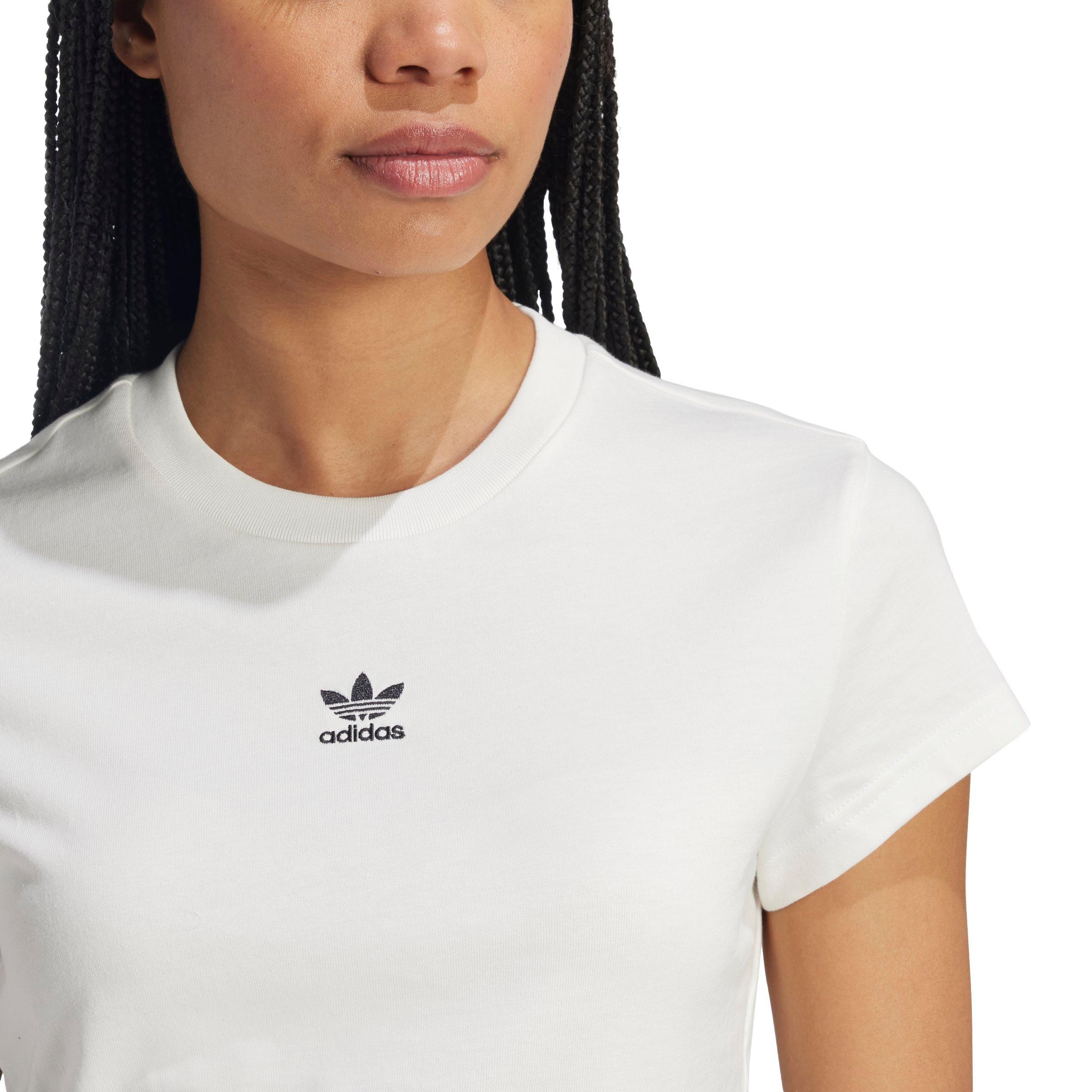 adidas Women's Essentials Slim Tee - WHITE Thumbnail View 4