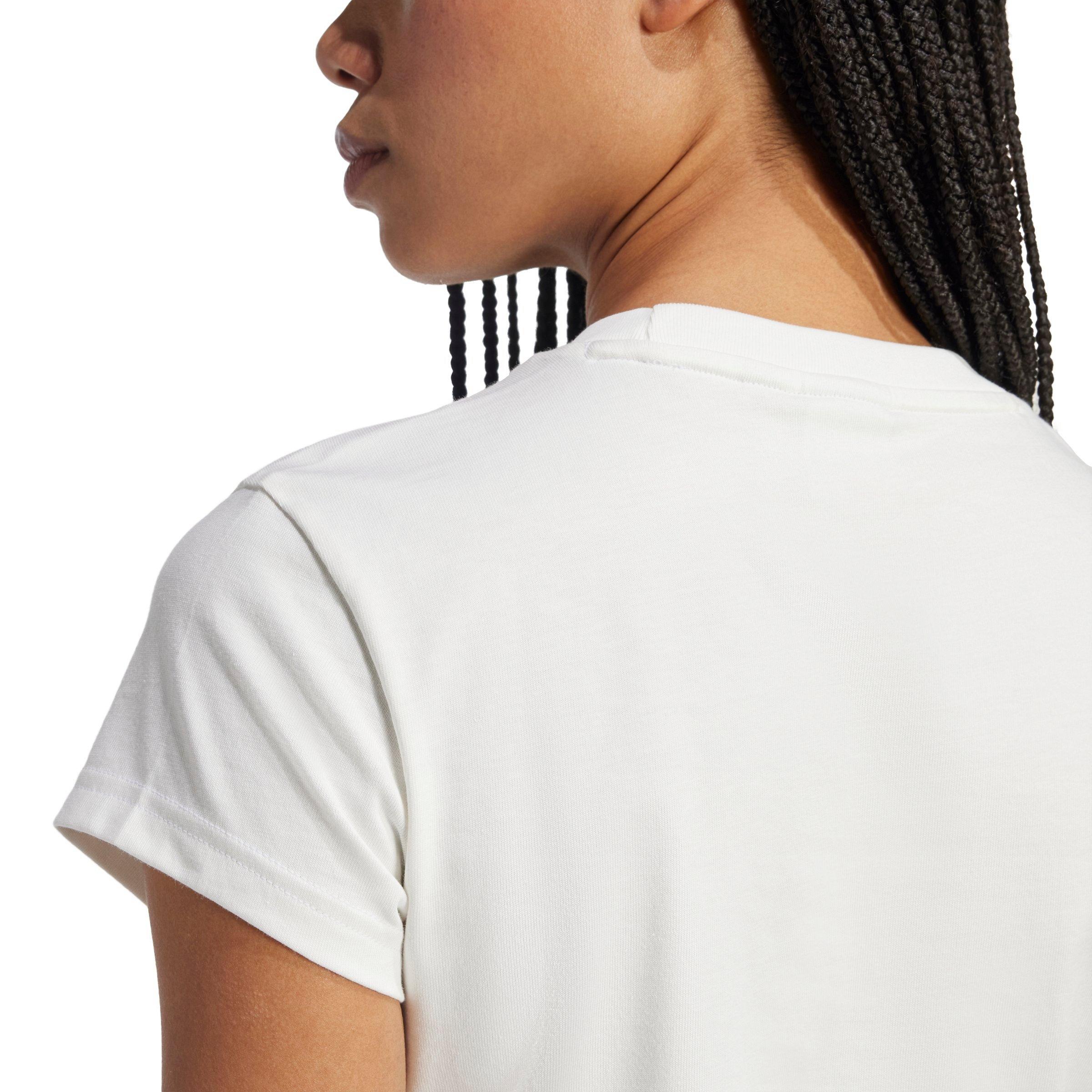 adidas Women's Essentials Slim Tee - WHITE Thumbnail View 5