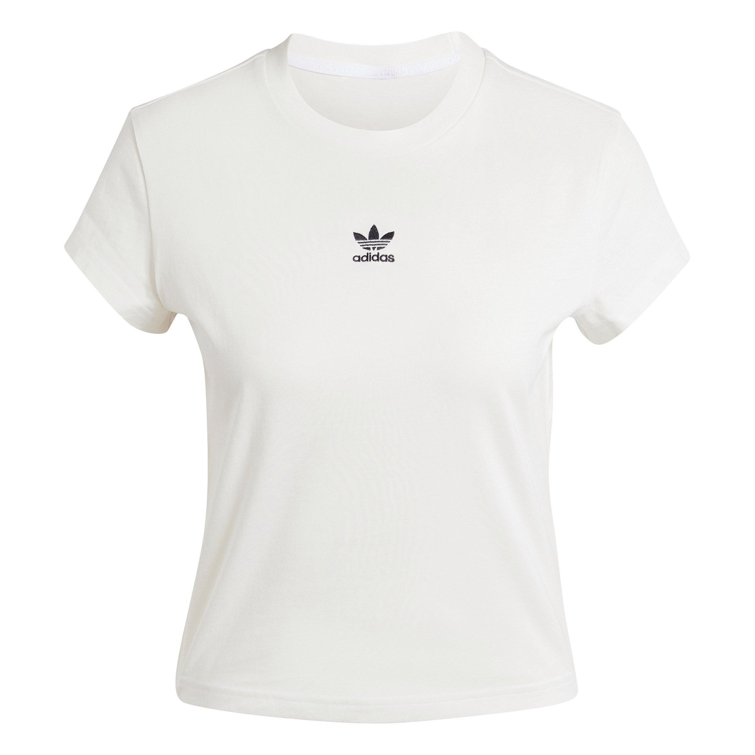 adidas Women's Essentials Slim Tee - WHITE Thumbnail View 7