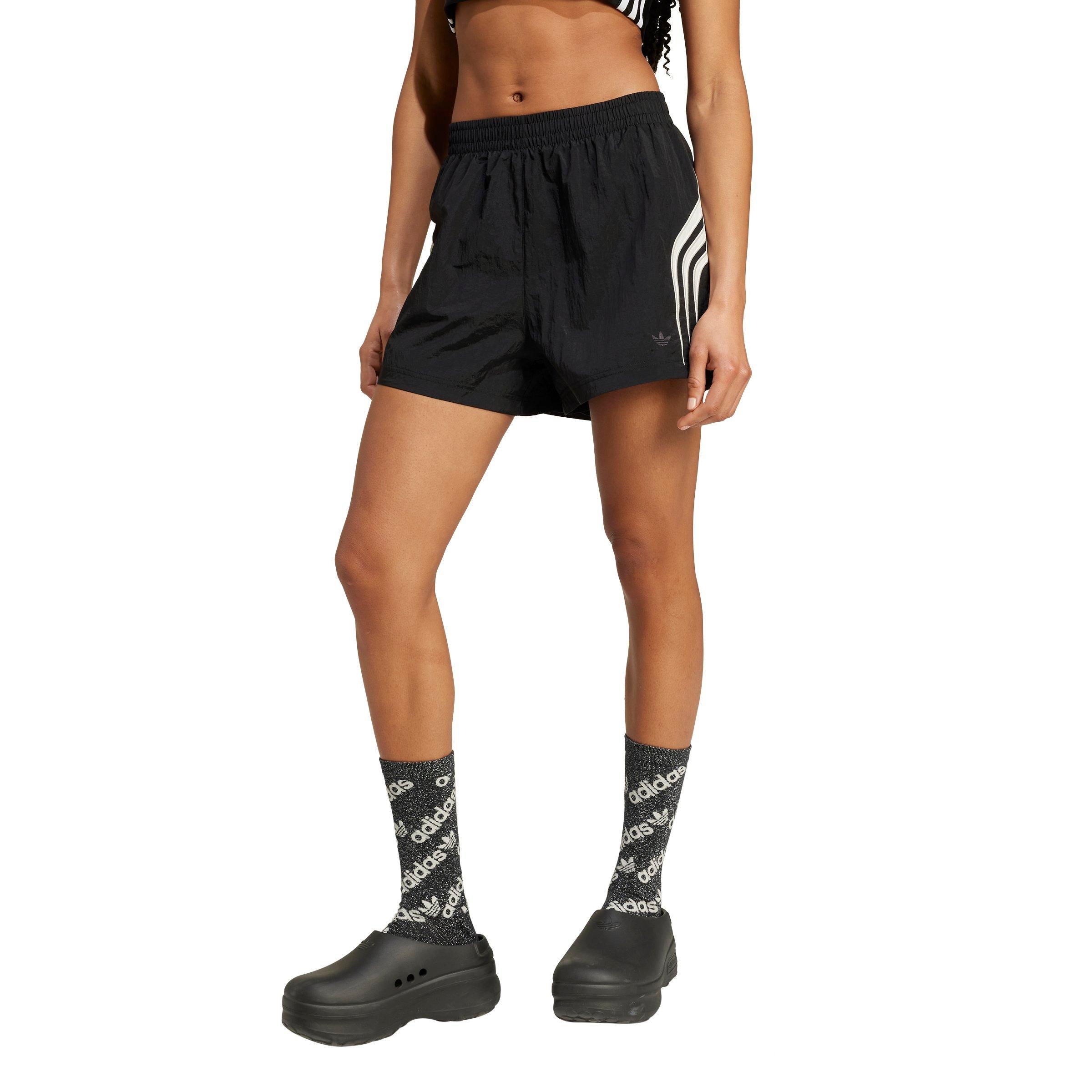 adidas Women's Atlanta Cutline Nylon Windbreaker Shorts - BLACK Thumbnail View 1