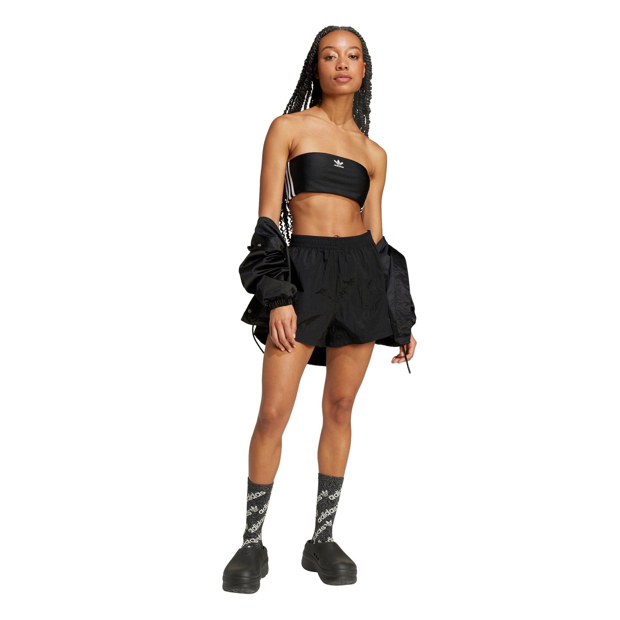 adidas Women's Atlanta Cutline Nylon Windbreaker Shorts - BLACK Thumbnail View 5