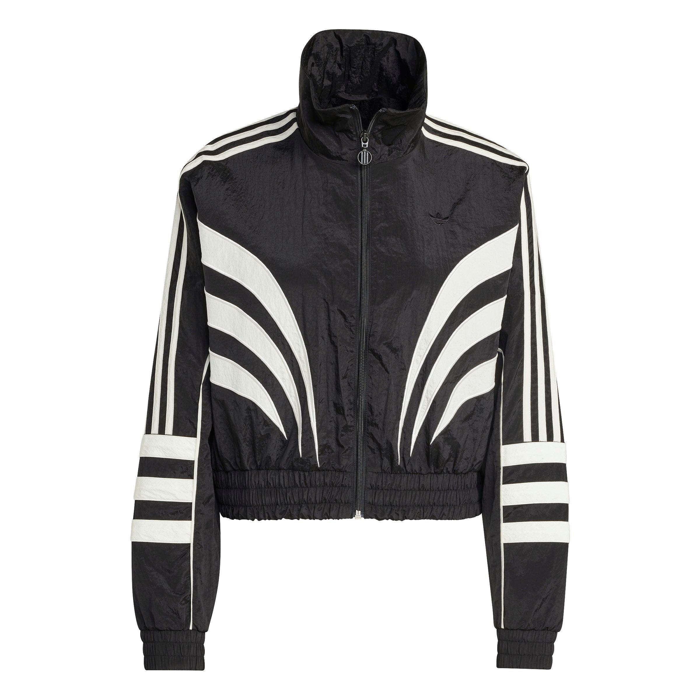 adidas Women's Atlanta Cutline Loose Nylon Windbreaker Jacket - BLACK Thumbnail View 7