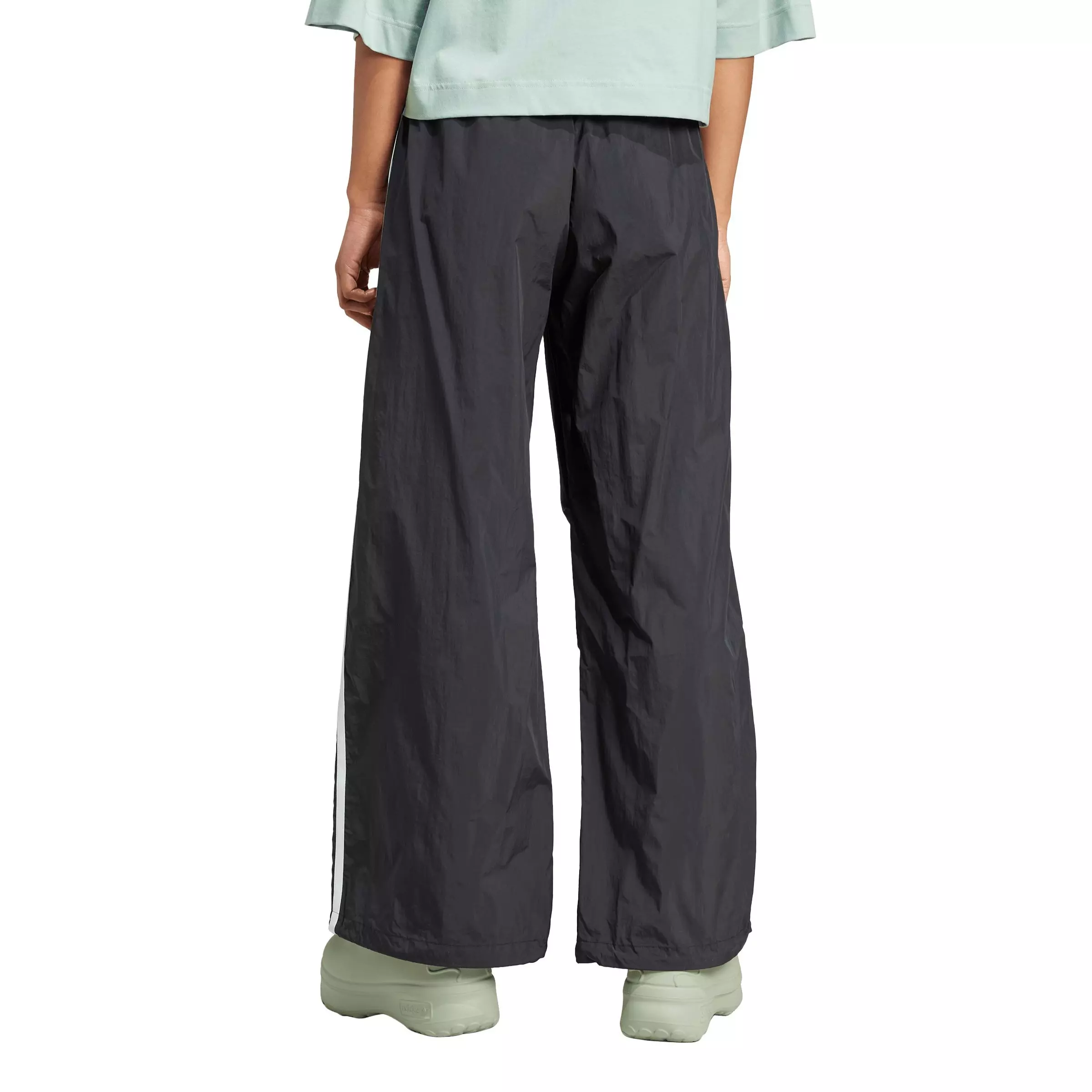 adidas Women's 3-Stripe Parachute Pants - BLACK