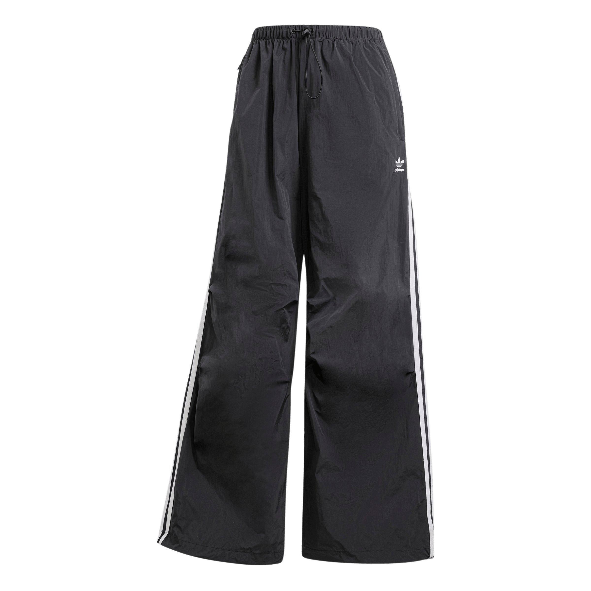 adidas Women's 3-Stripe Parachute Pants - BLACK Thumbnail View 6