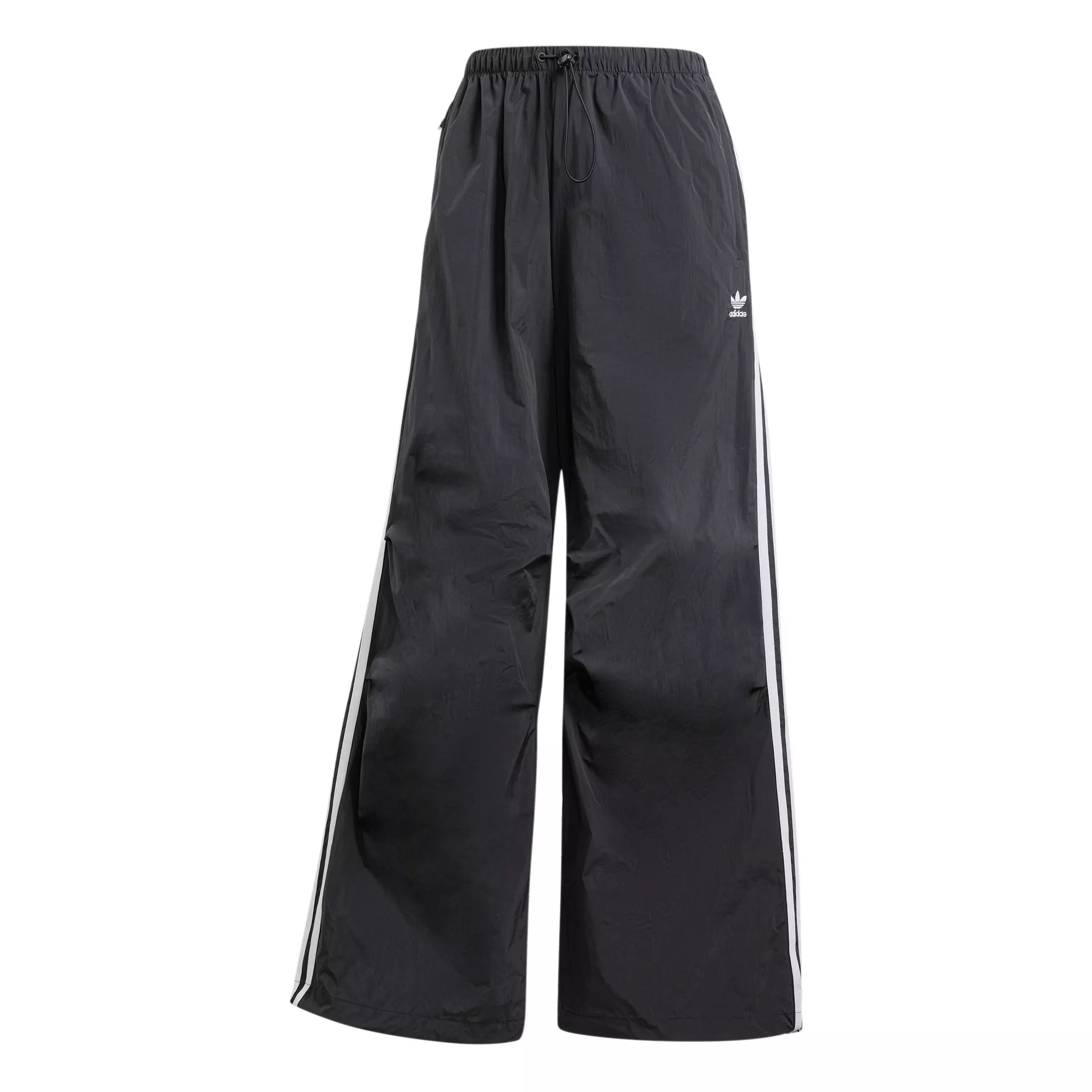 adidas Women's 3-Stripe Parachute Pants - BLACK