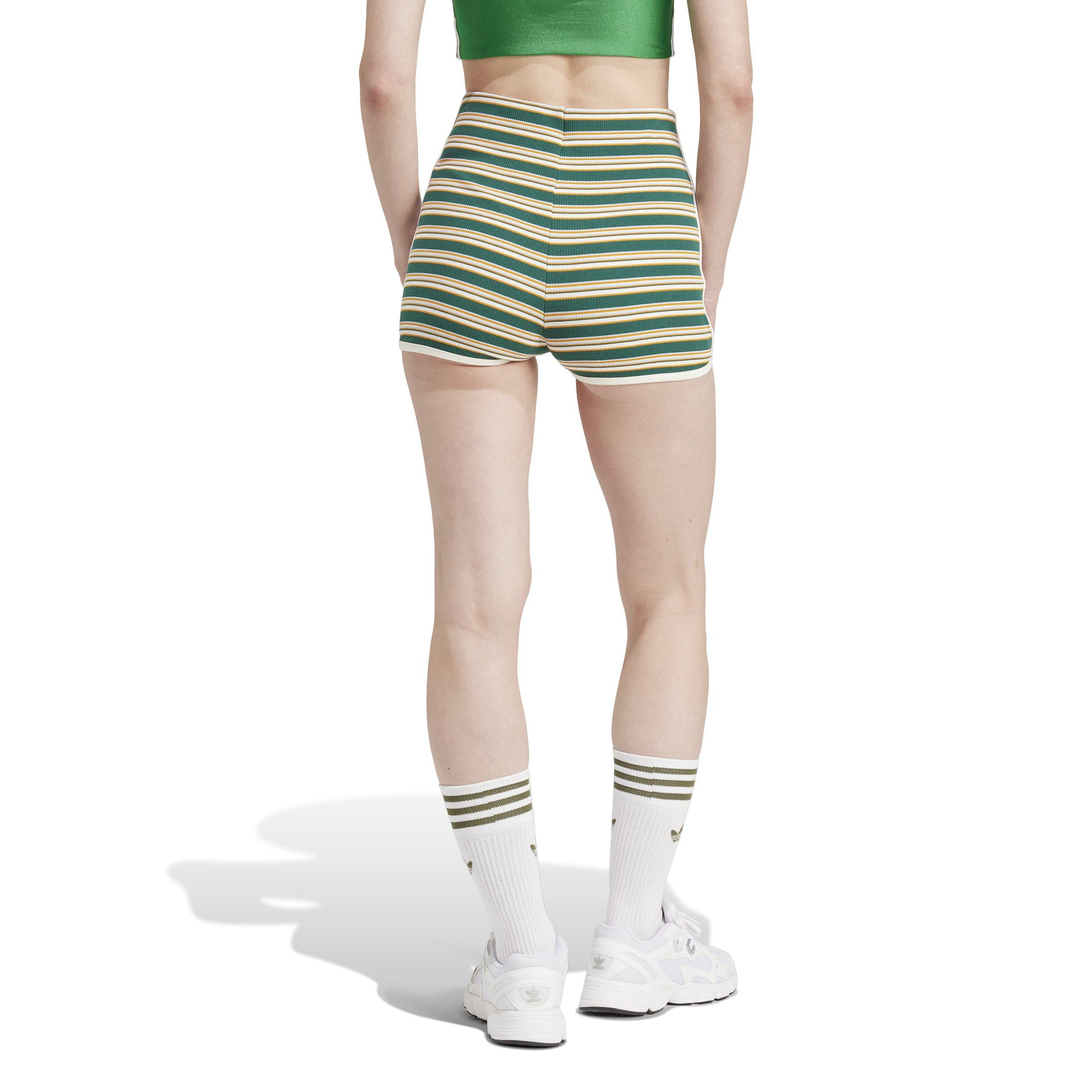adidas Women's INJ 80s Sport Biker Shorts - Green - GREEN Thumbnail View 2