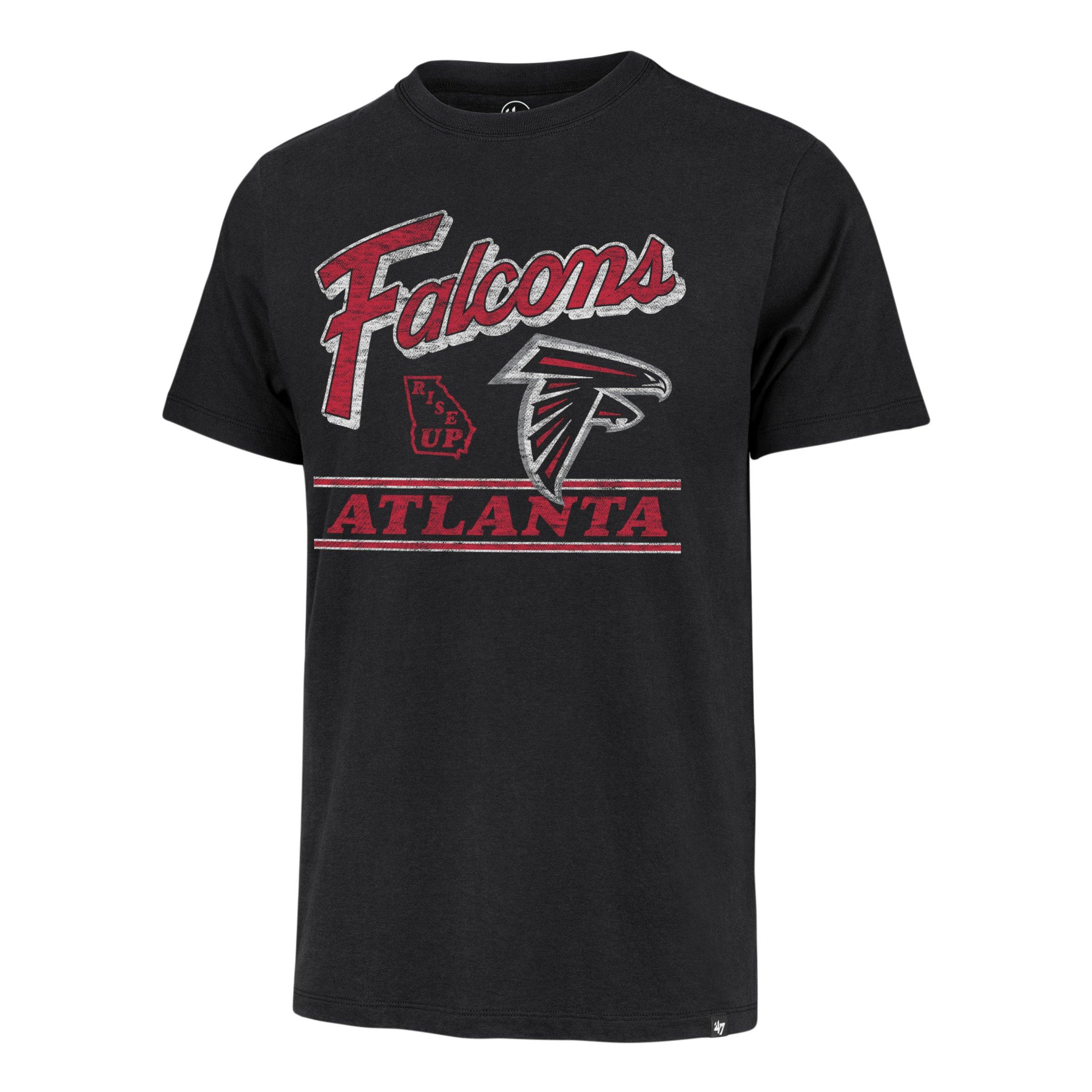 &lsquo;47 Men&rsquo;s Atlanta Falcons Short Sleeve Tee-Black - BLACK Thumbnail View 1