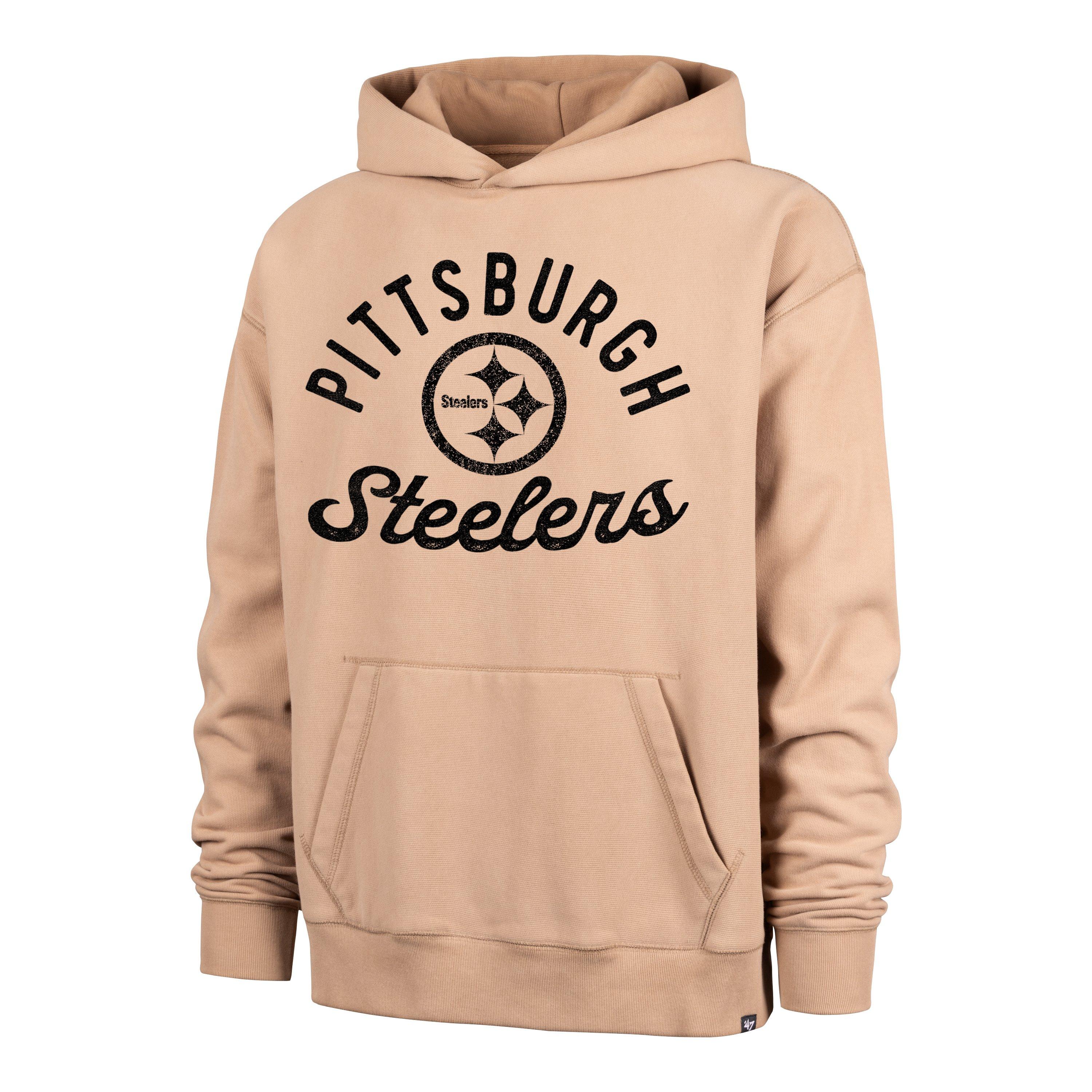 &lsquo;47 Men's Pittsburgh Steelers '24 Fleece Hoodie-Khaki - KHAKI Thumbnail View 1