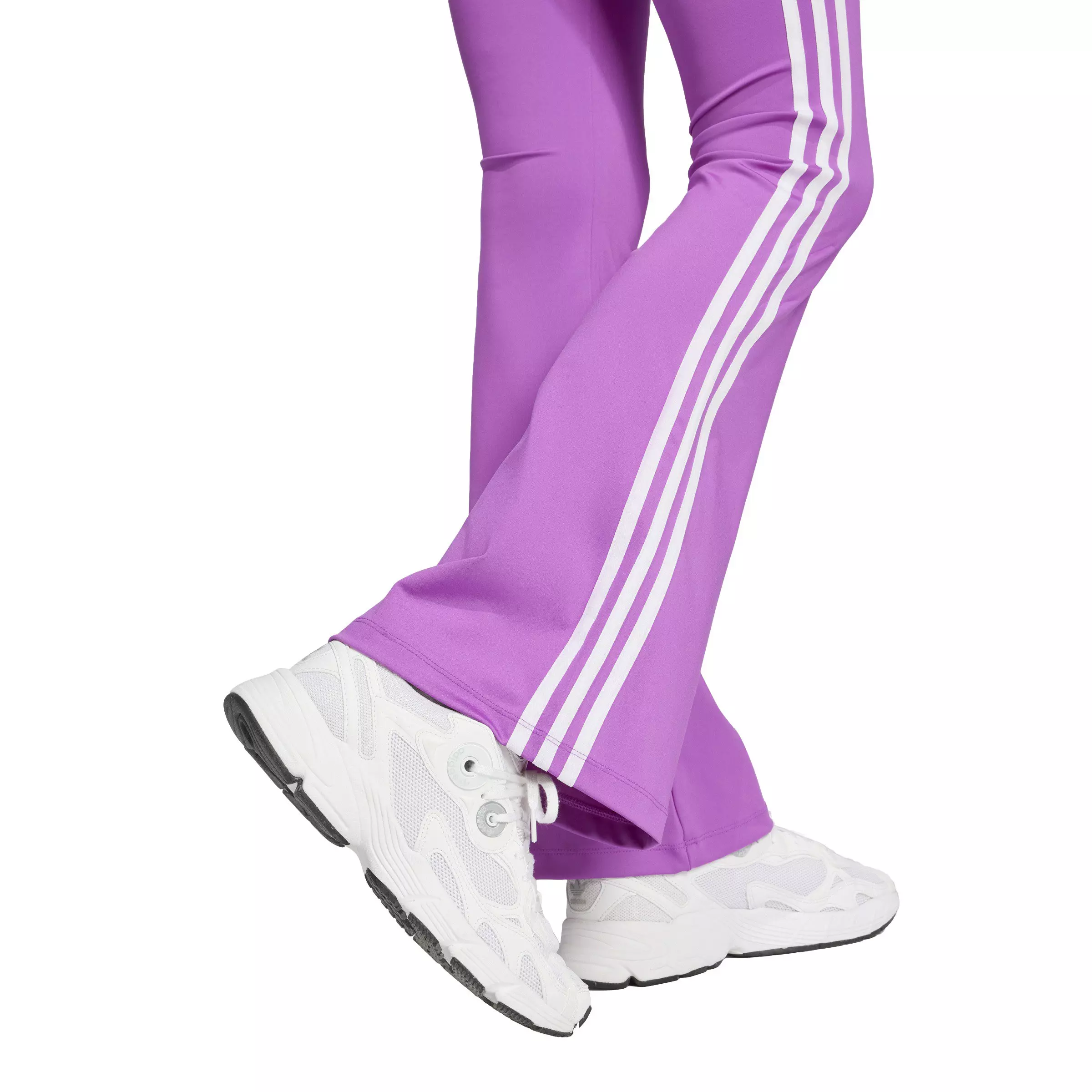 adidas Originals Women's Flared Leggings - PURPLE/WHITE