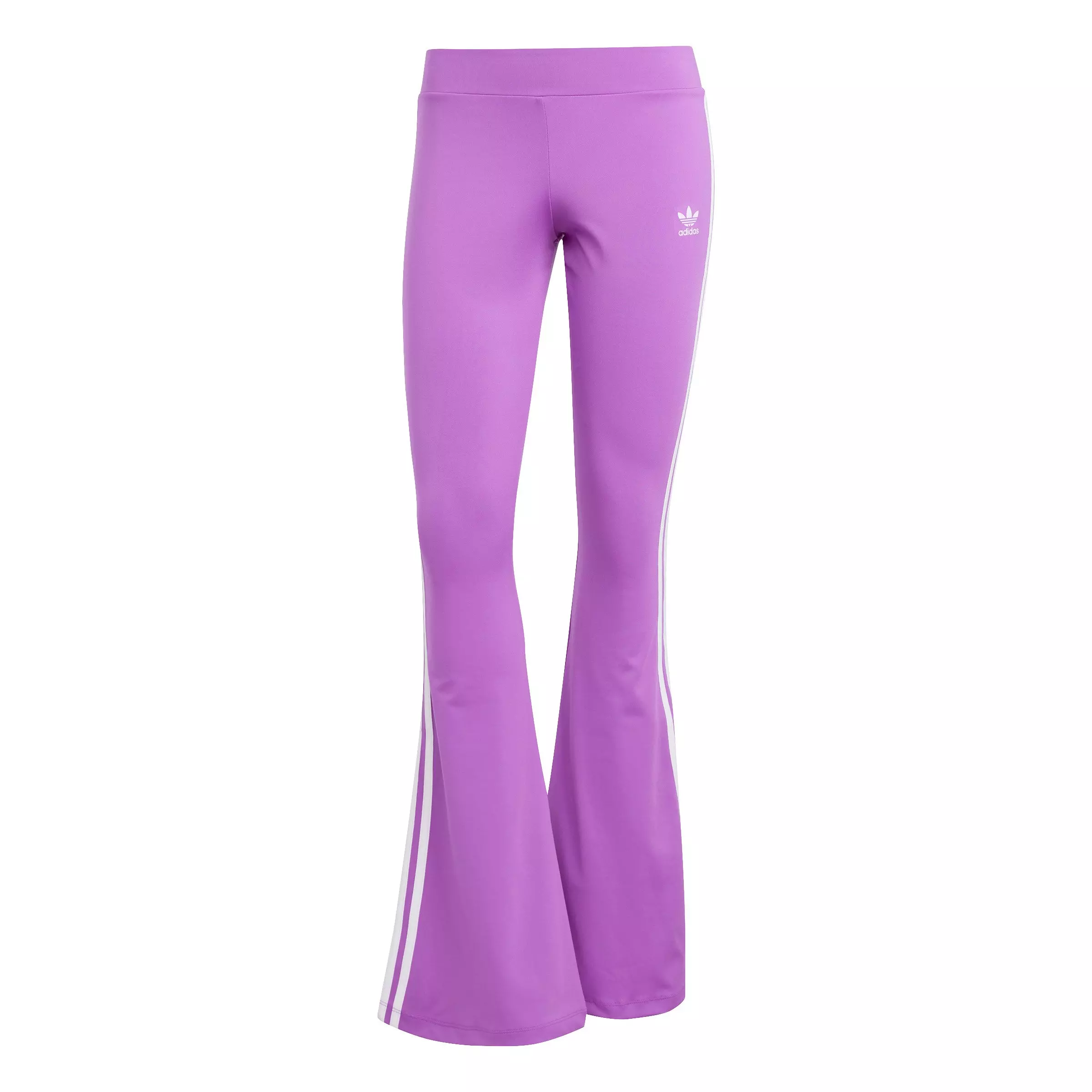 adidas Originals Women's Flared Leggings - PURPLE/WHITE