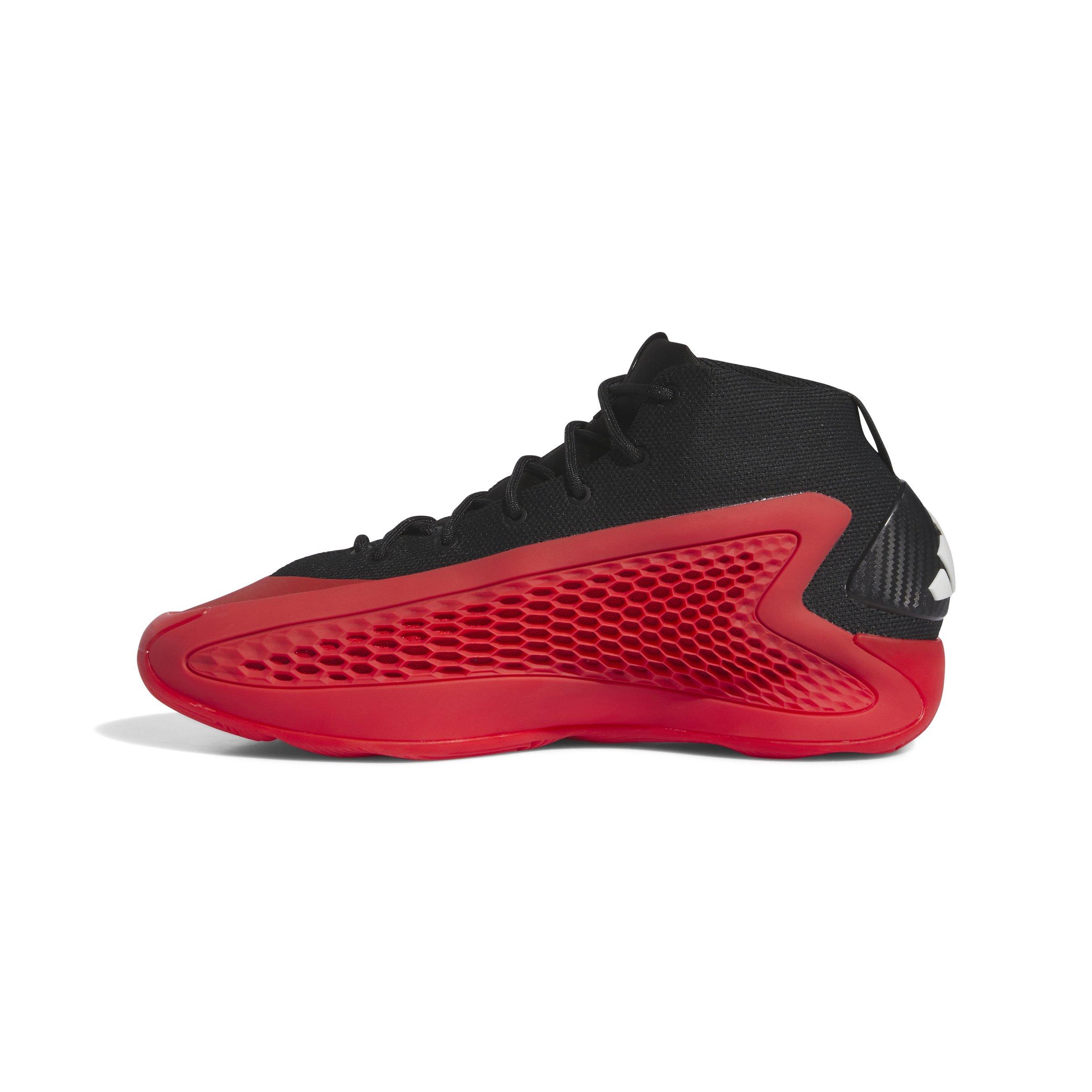 adidas Anthony Edwards 1 "Pure Ruby" Men's Basketball Shoe - BLACK/RED/CLOUD WHITE Thumbnail View 6