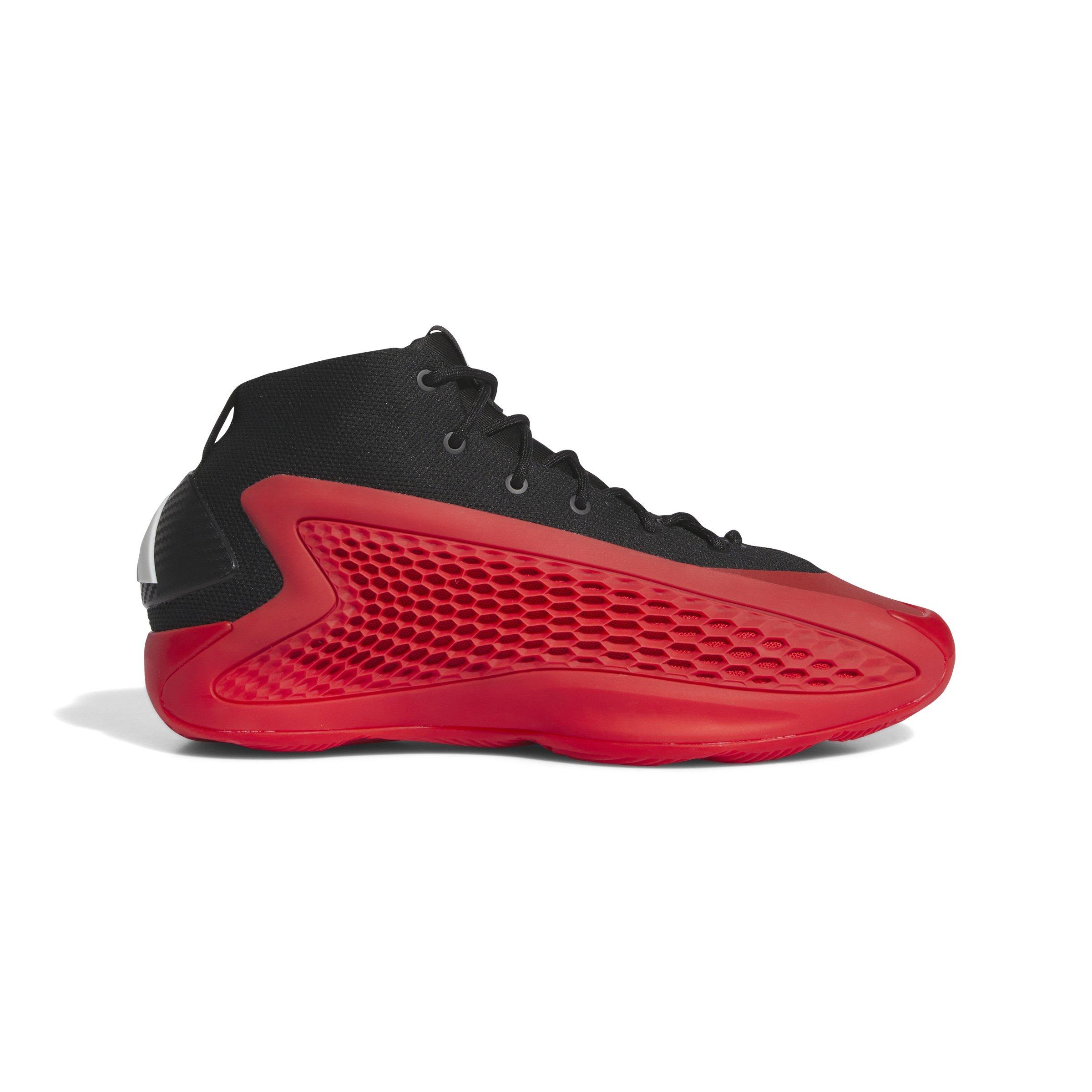 adidas Anthony Edwards 1 "Pure Ruby" Men's Basketball Shoe - BLACK/RED/CLOUD WHITE Thumbnail View 1