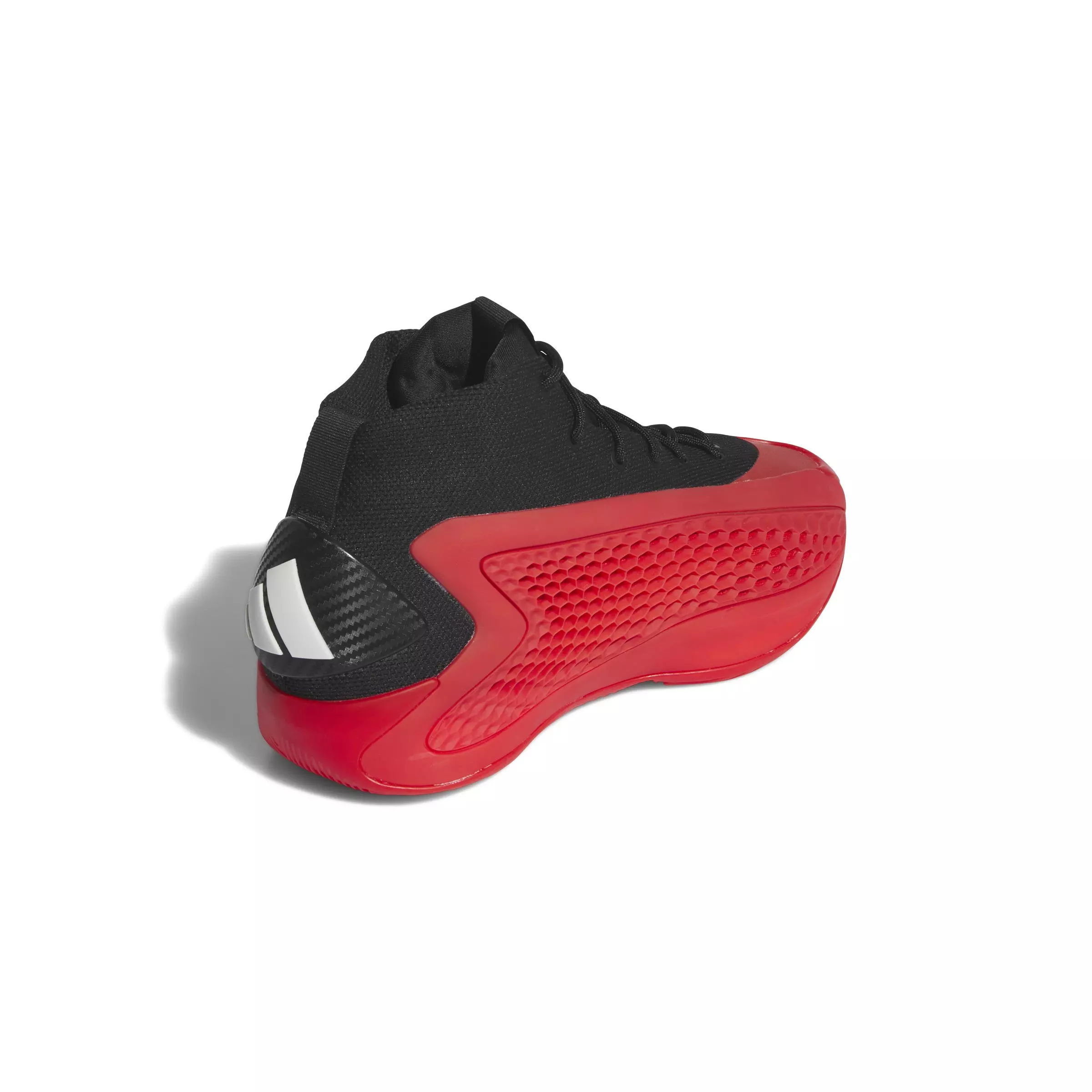 adidas Anthony Edwards 1 "Pure Ruby" Men's Basketball Shoe - BLACK/RED/CLOUD WHITE