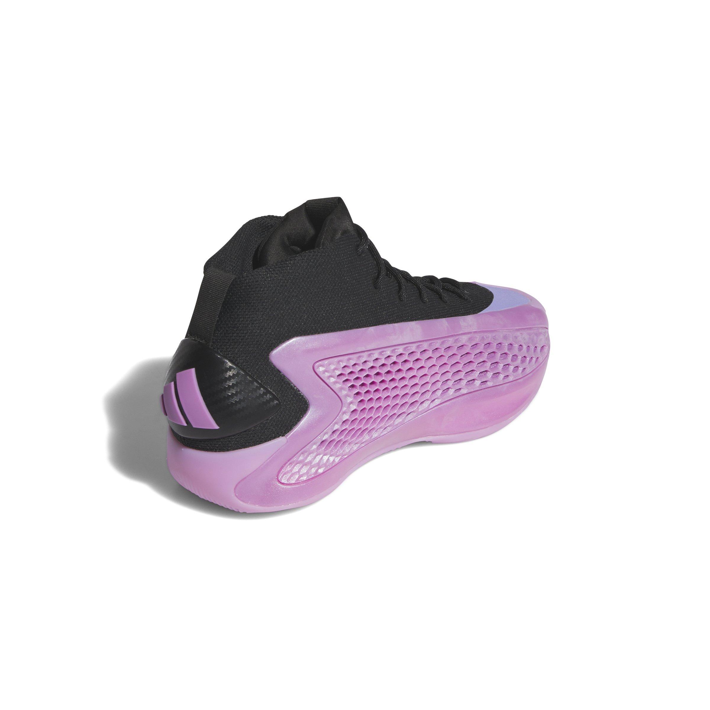 adidas Anthony Edwards 1 "Pre-Loved Purple" Men's Basketball Shoe - BLACK/PURPLE Thumbnail View 4