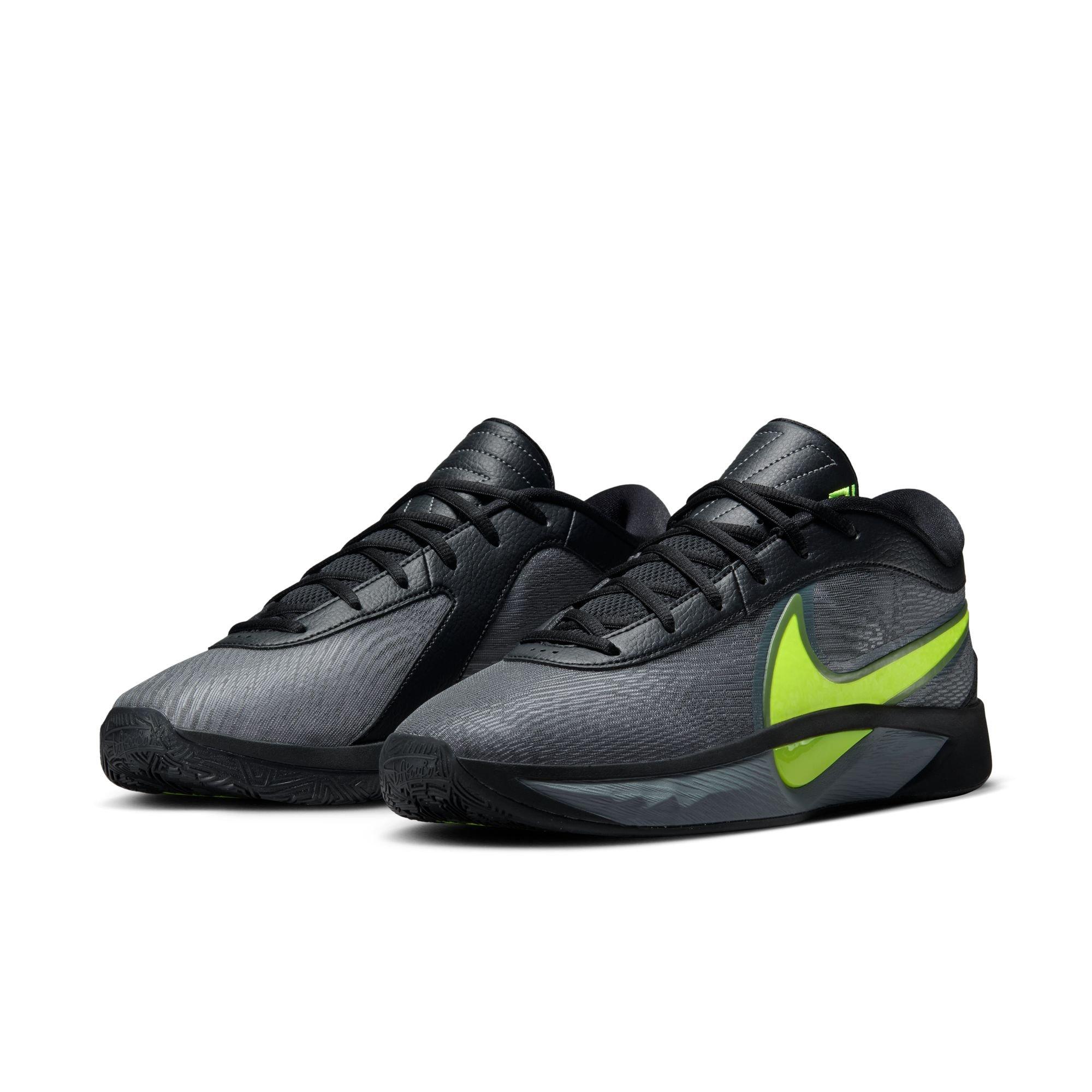 Nike Freak 6 "Naija" Men's Basketball Shoe - BLACK/VOLT/COOL GREY Thumbnail View 3