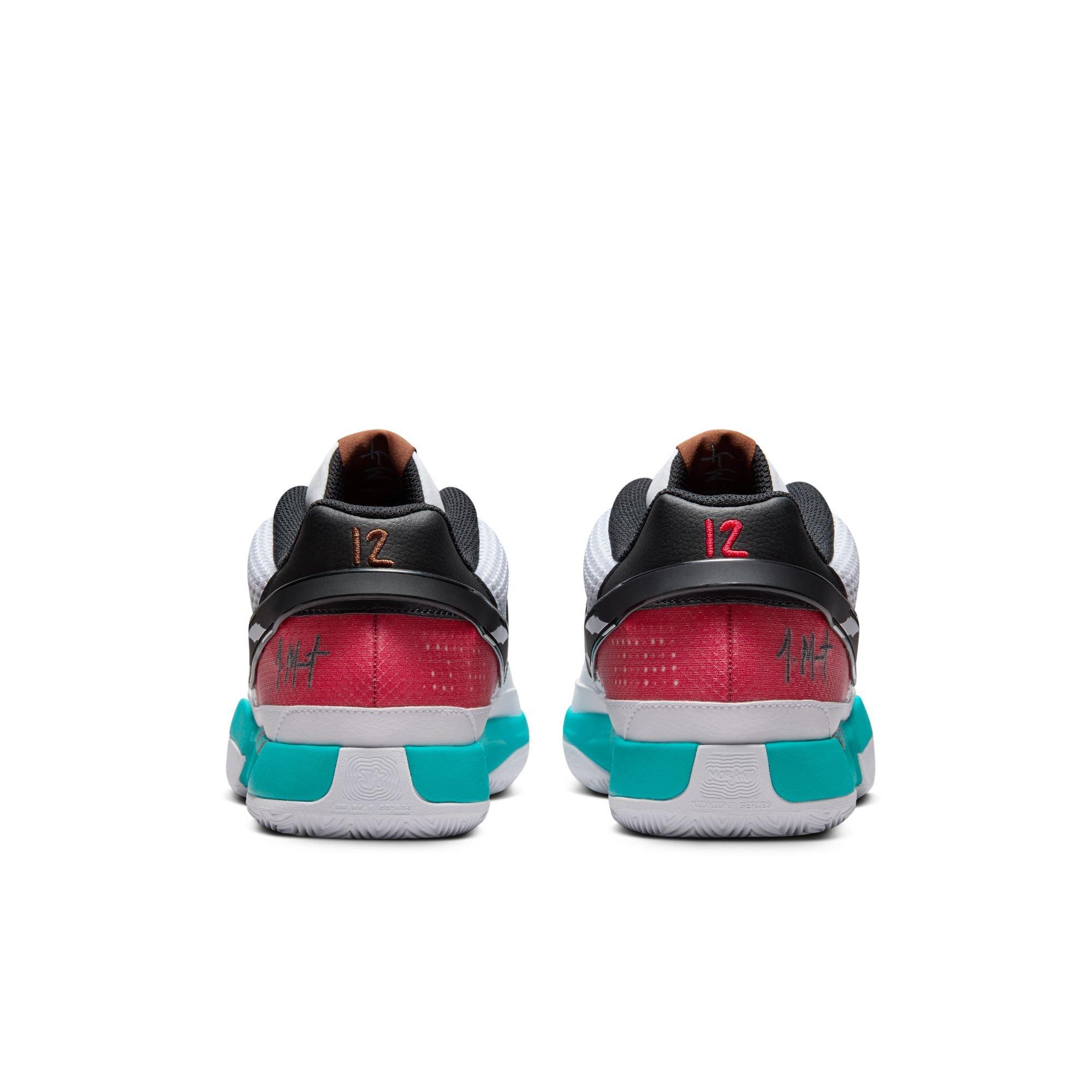 Nike Ja 1 "Reverse Scratch" Men's Basketball Shoe - WHITE/BLACK/TURBO GREEN Thumbnail View 8