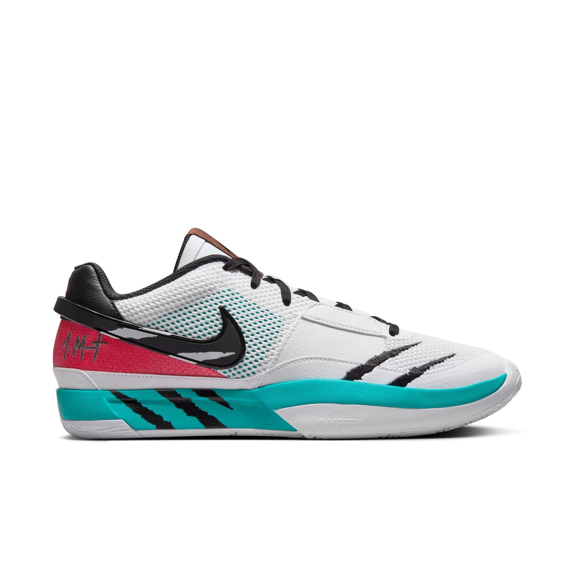 Nike Ja 1 "Reverse Scratch" Men's Basketball Shoe - WHITE/BLACK/TURBO GREEN Thumbnail View 1