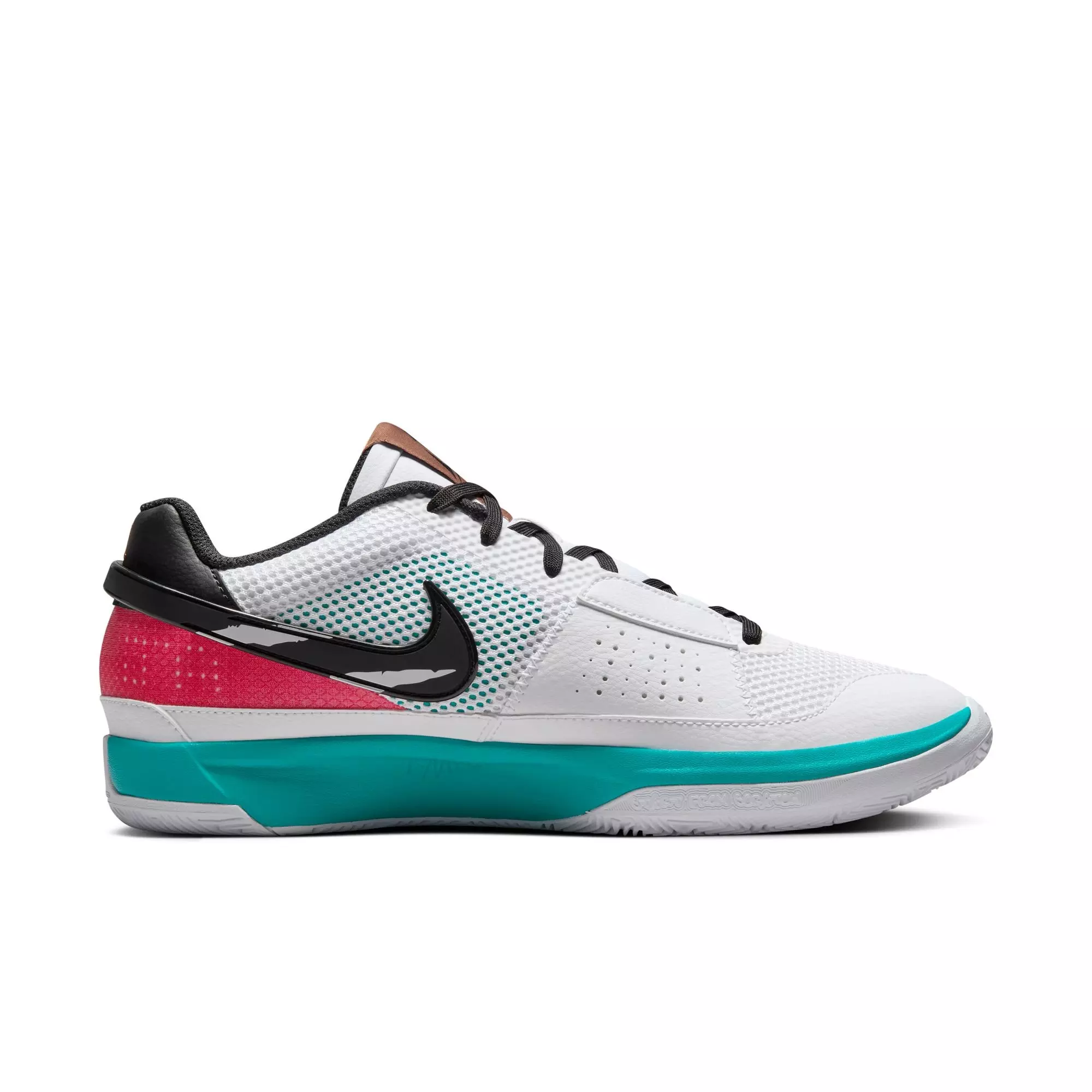 Nike Ja 1 "Reverse Scratch" Men's Basketball Shoe - WHITE/BLACK/TURBO GREEN