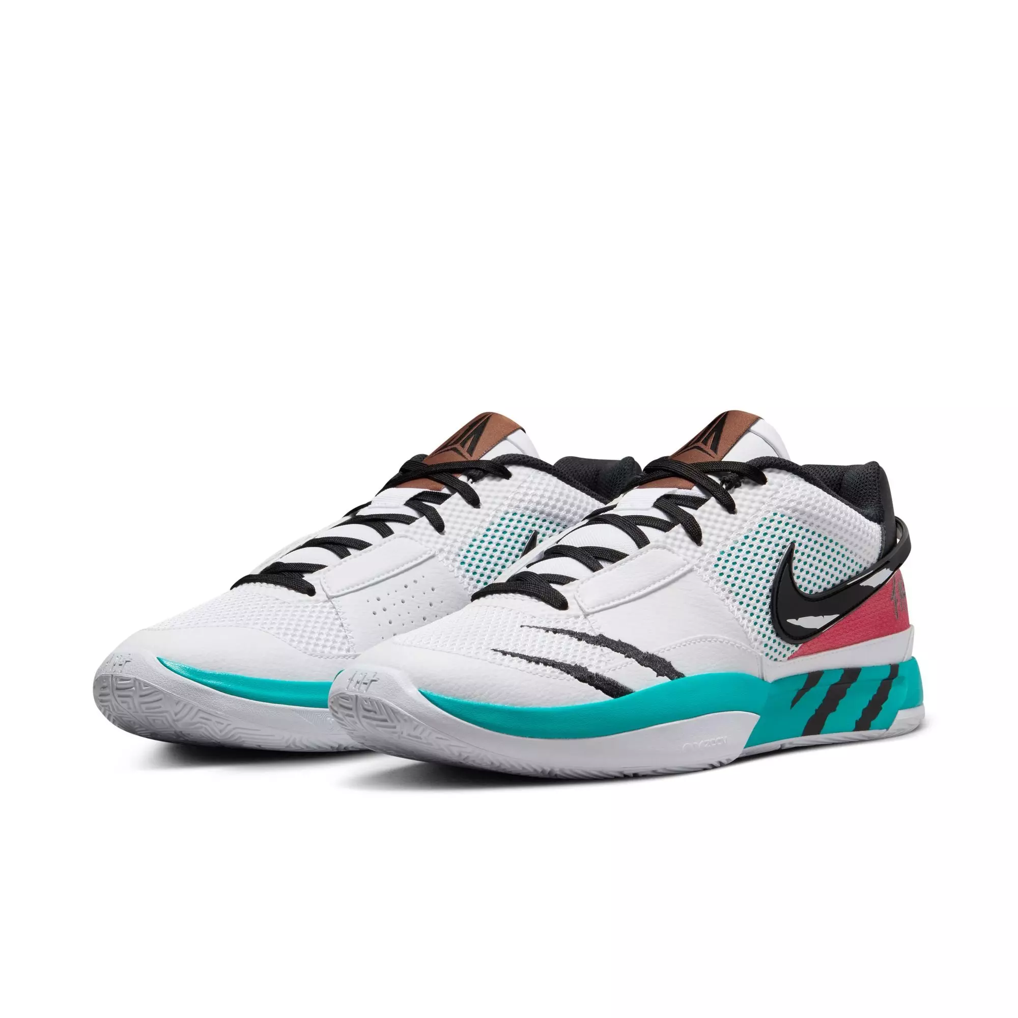 Nike Ja 1 "Reverse Scratch" Men's Basketball Shoe - WHITE/BLACK/TURBO GREEN