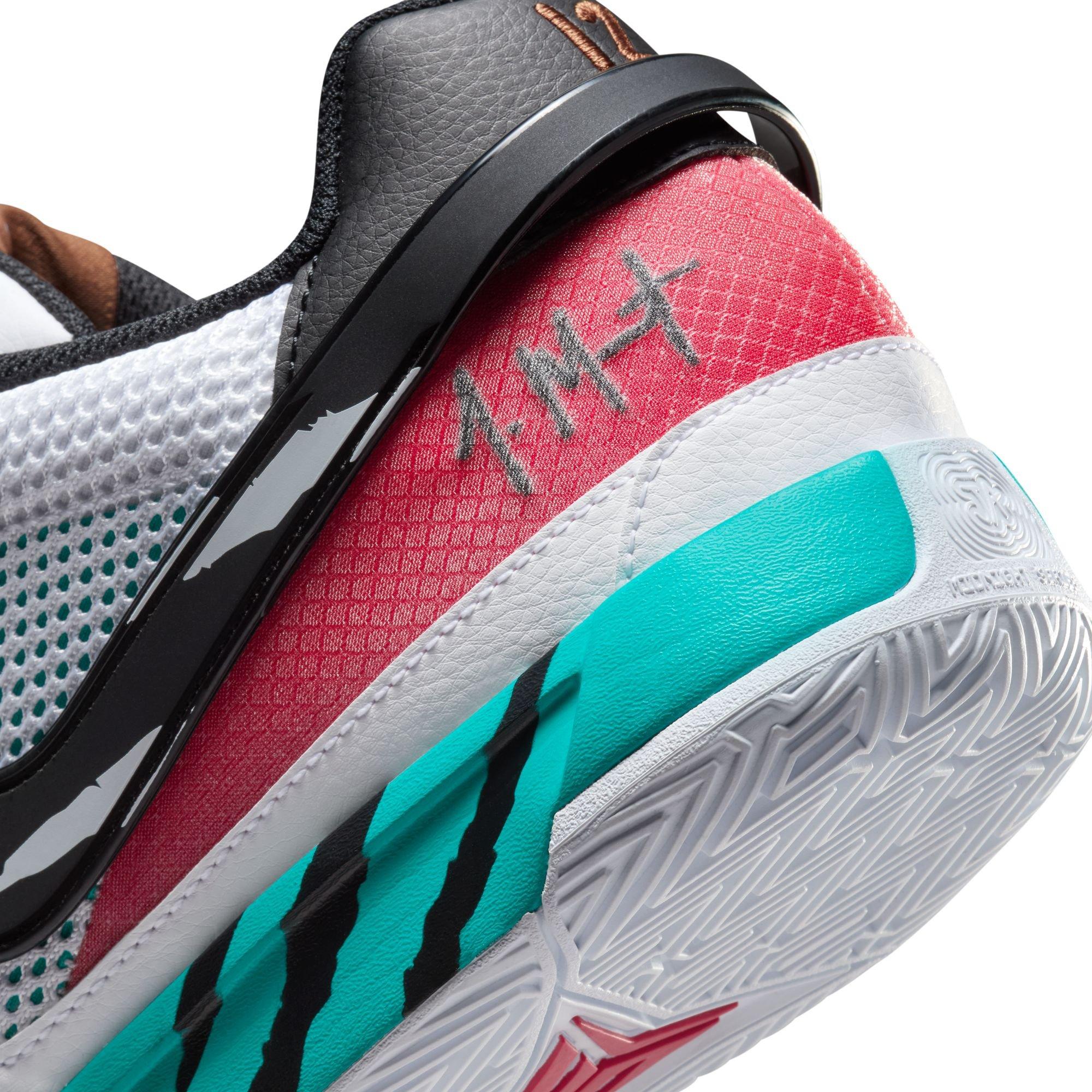 Nike Ja 1 "Reverse Scratch" Men's Basketball Shoe - WHITE/BLACK/TURBO GREEN Thumbnail View 5