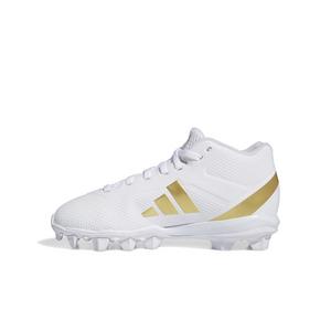 adidas Adizero Impact.2 Molded "Ftwr White/Gold Metallic" Preschool Boys' Football Cleat