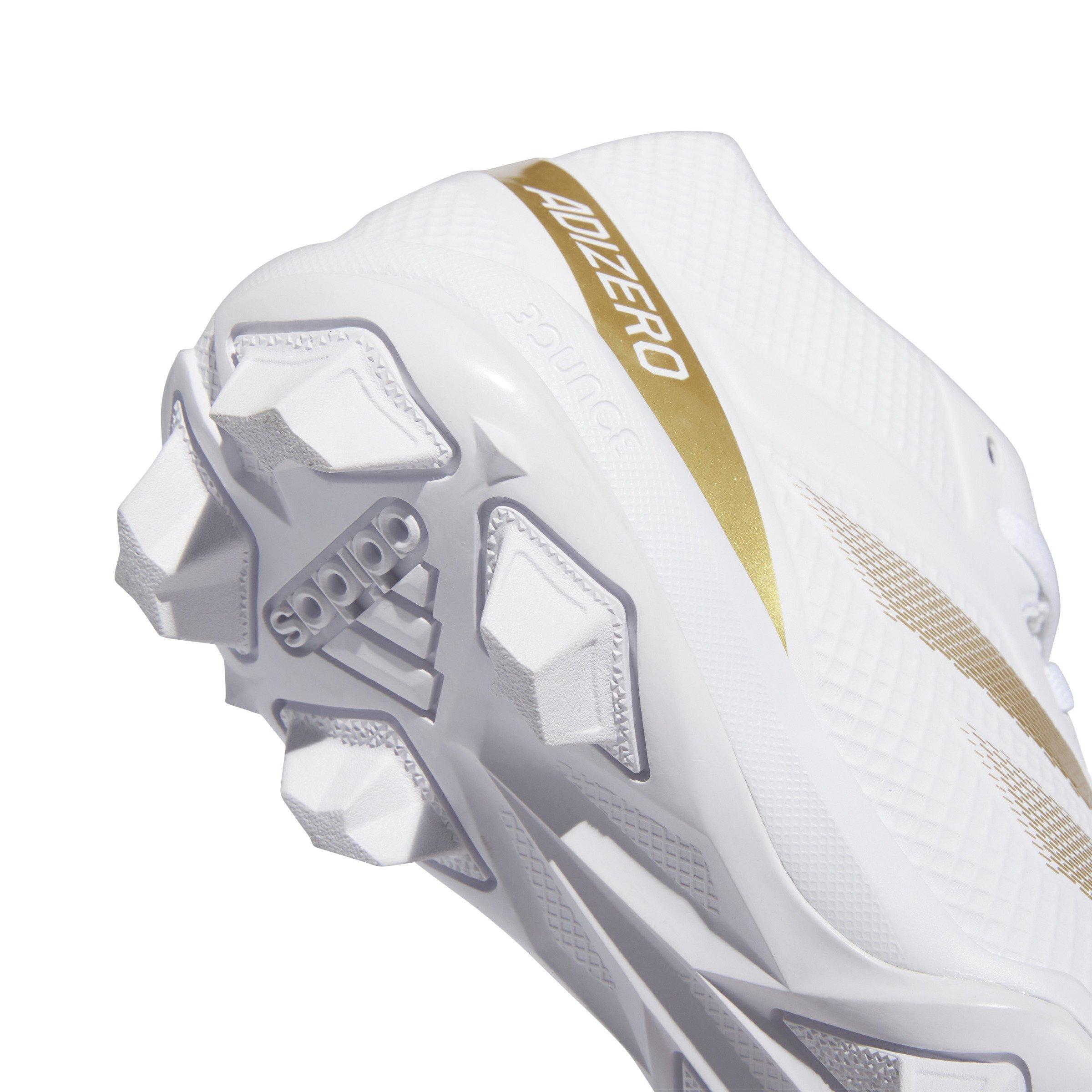 adidas Adizero Impact.2 Molded  Preschool Boys' "Ftwr White/Gold Metallic" Football Cleat