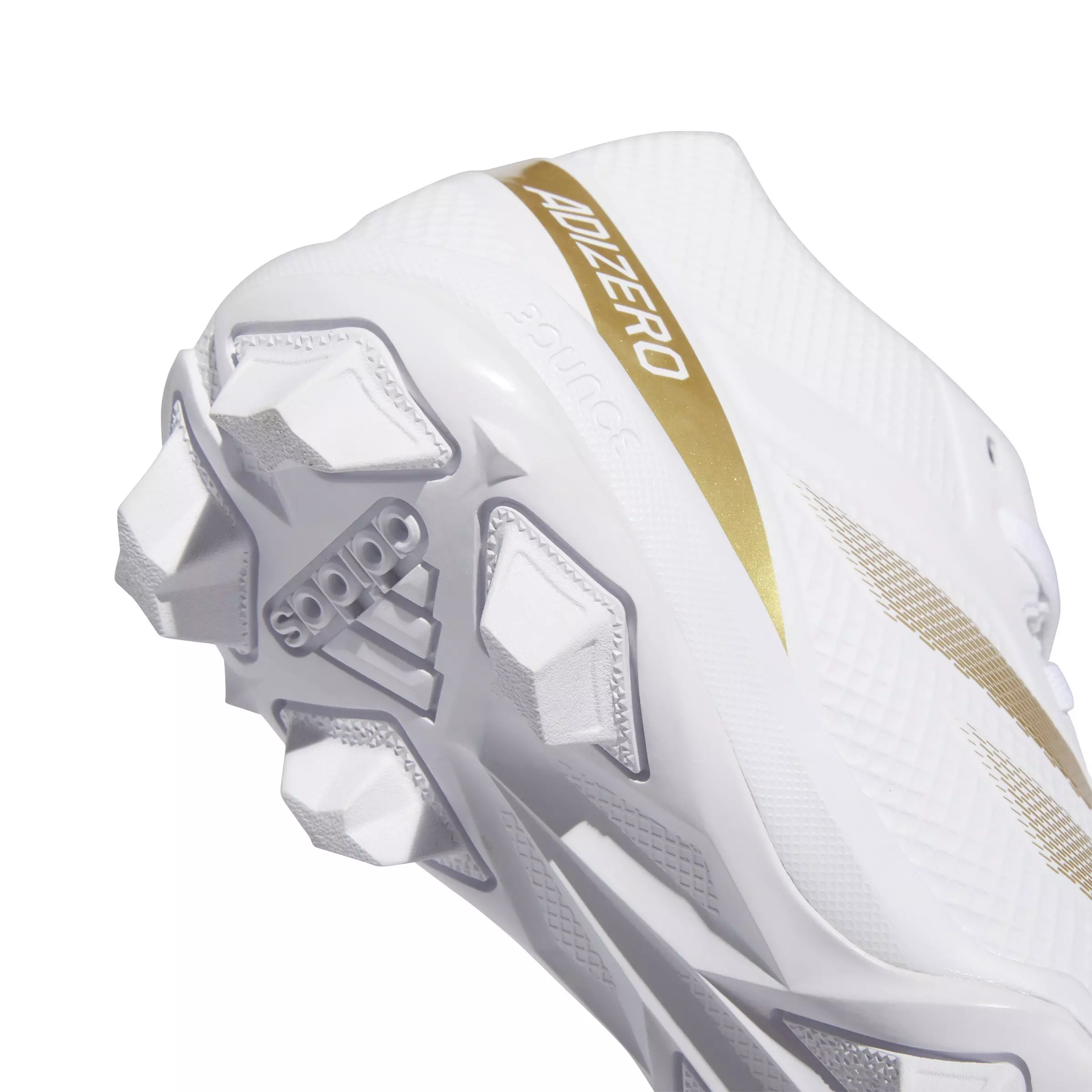 adidas Adizero Impact.2 Molded "Ftwr White/Gold Metallic" Preschool Boys' Football Cleat - WHITE/GOLD