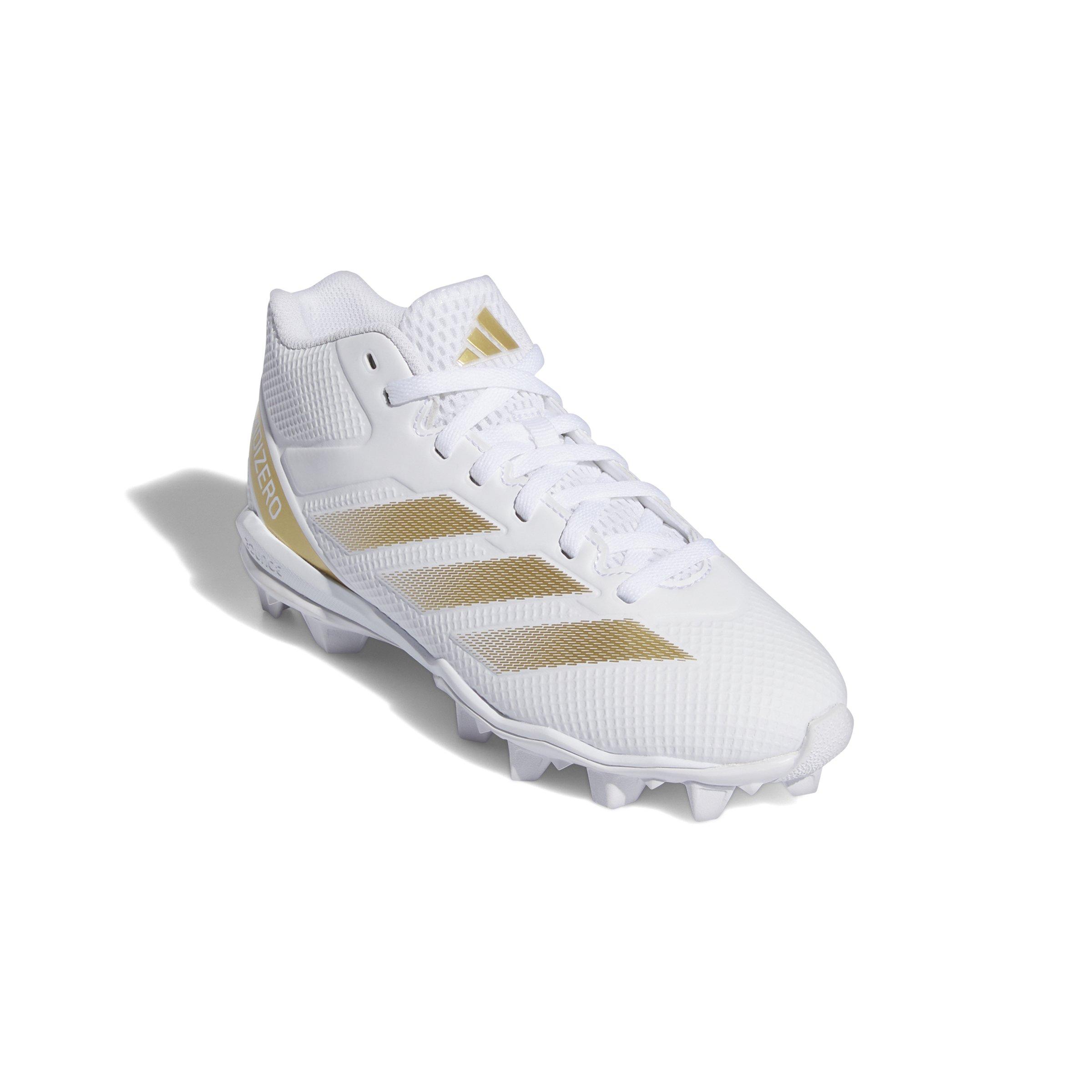 adidas Adizero Impact.2 Molded  Preschool Boys' "Ftwr White/Gold Metallic" Football Cleat