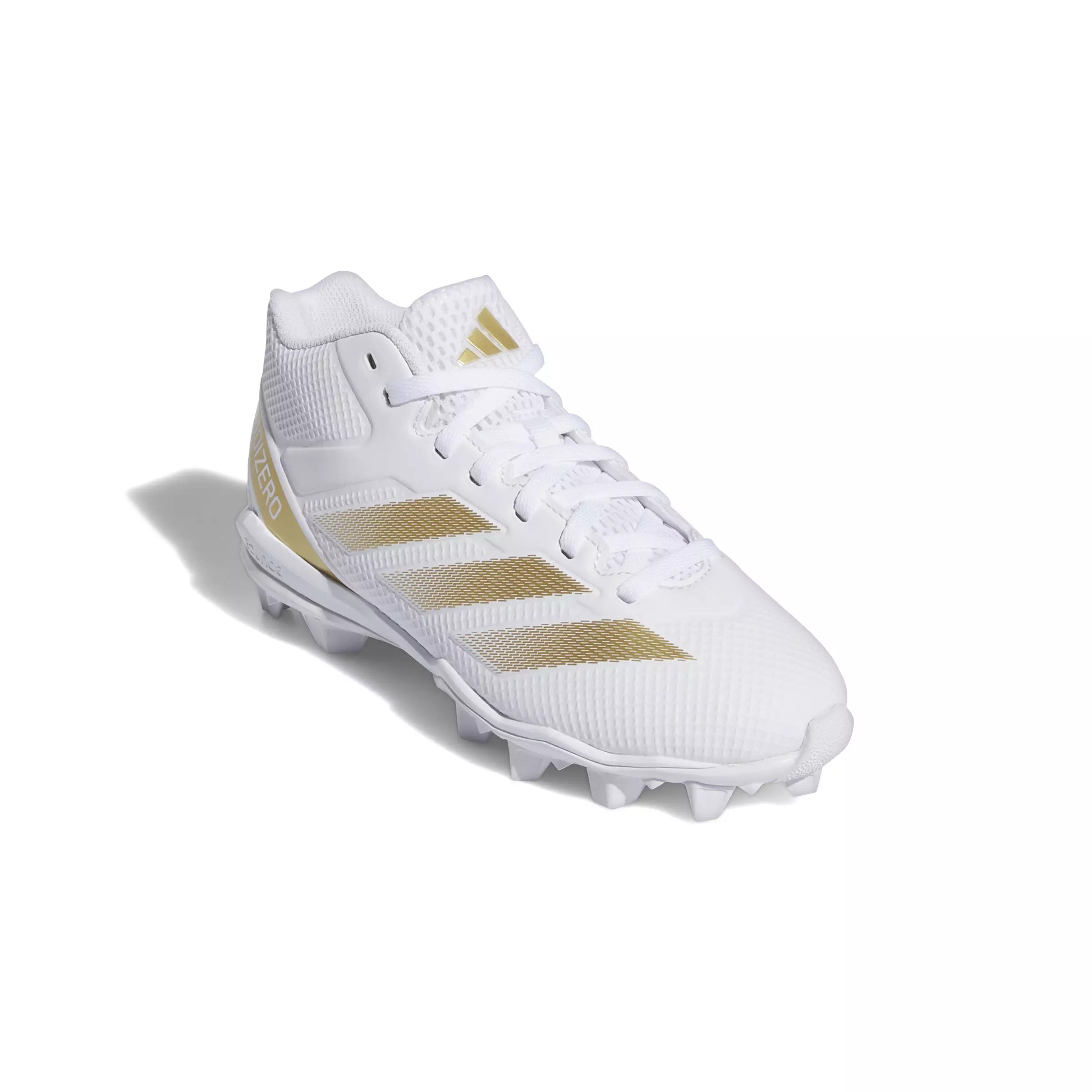 adidas Adizero Impact.2 Molded "Ftwr White/Gold Metallic" Preschool Boys' Football Cleat - WHITE/GOLD