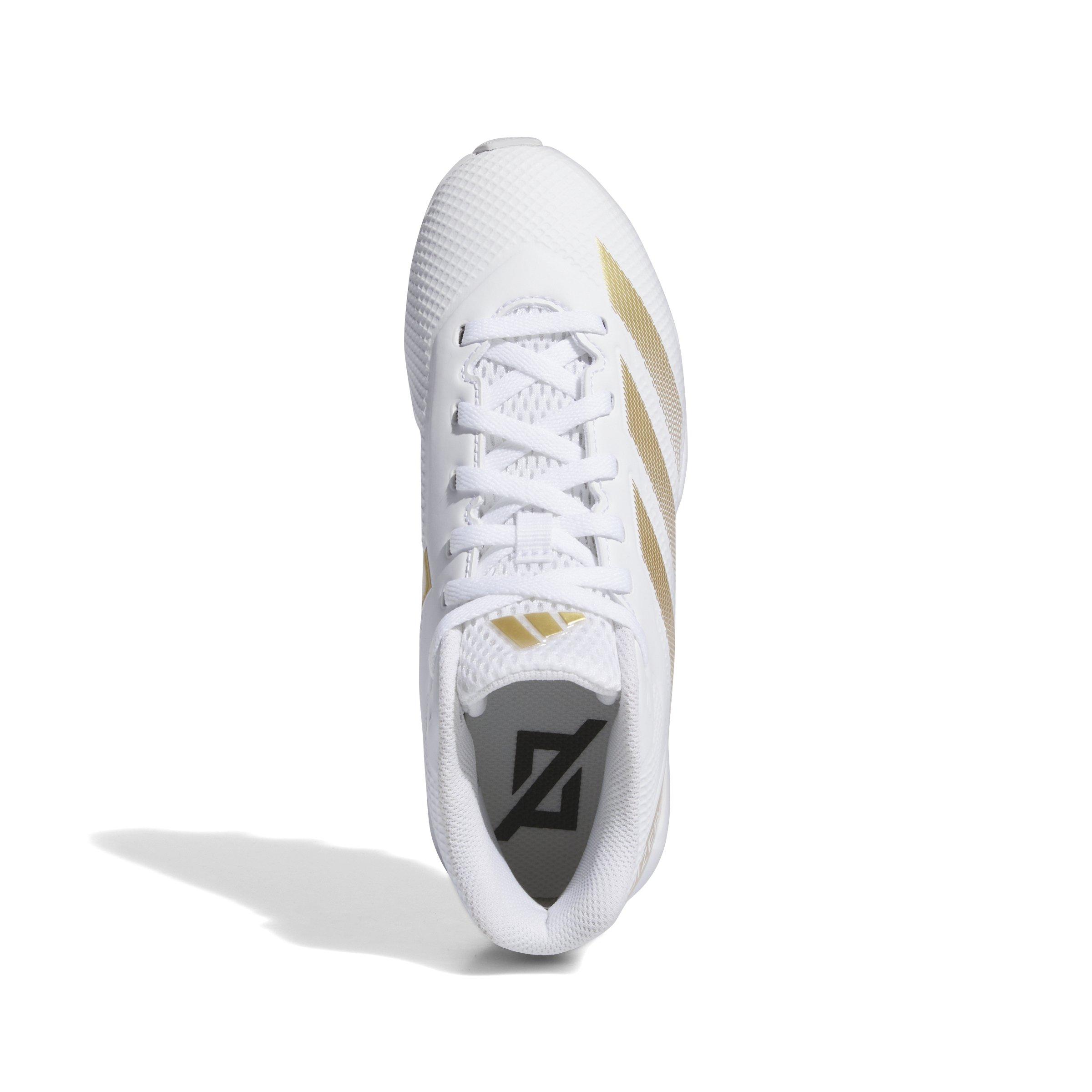 adidas Adizero Impact.2 Molded  Preschool Boys' "Ftwr White/Gold Metallic" Football Cleat