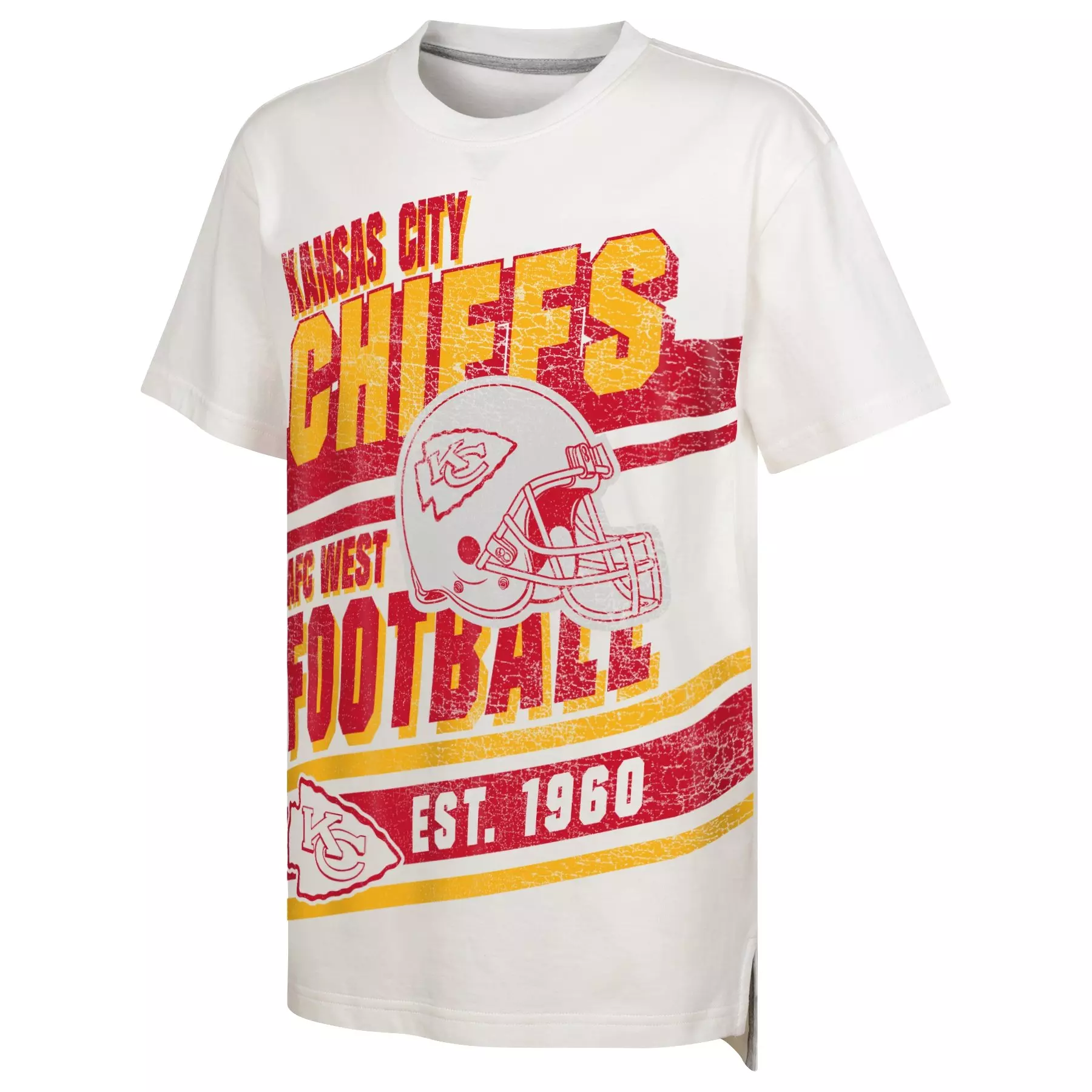 Gen 2 by Outerstuff Youth Kansas City Chiefs Get Loud Tee-White - WHITE