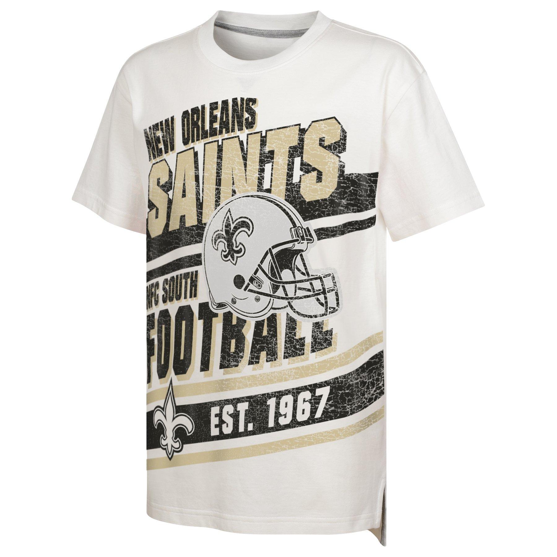 Gen 2 by Outerstuff New Orleans Saints Get Loud Big Kids' White Tee