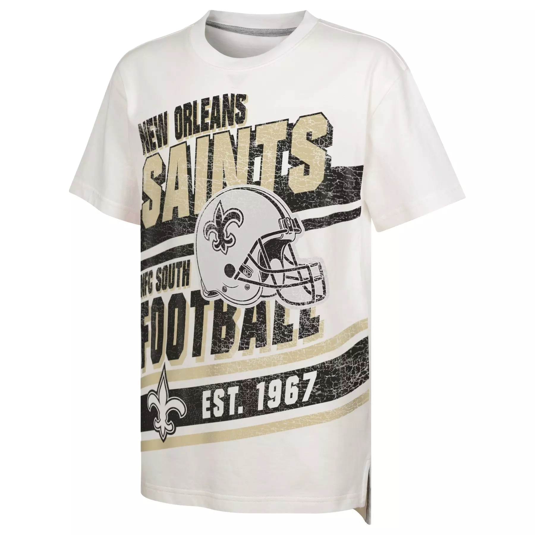 Gen 2 by Outerstuff Youth New Orleans Saints Get Loud Tee-White - WHITE