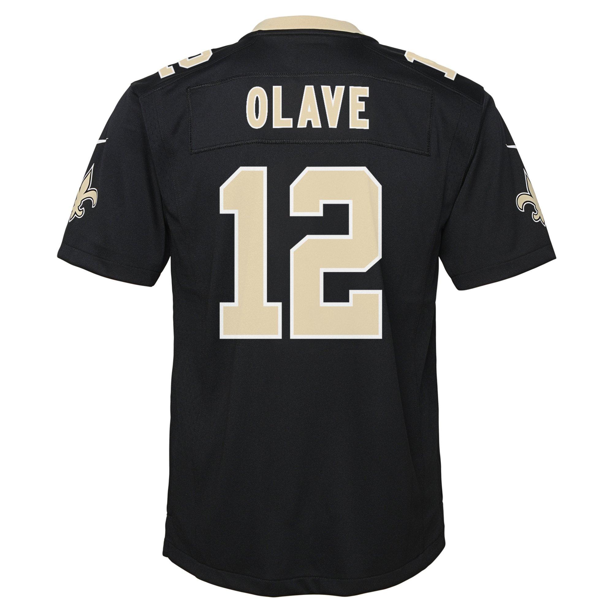 Nike Youth New Orleans Saints '24 Chris Olave Game Jersey - Black - BLACK Thumbnail View 2