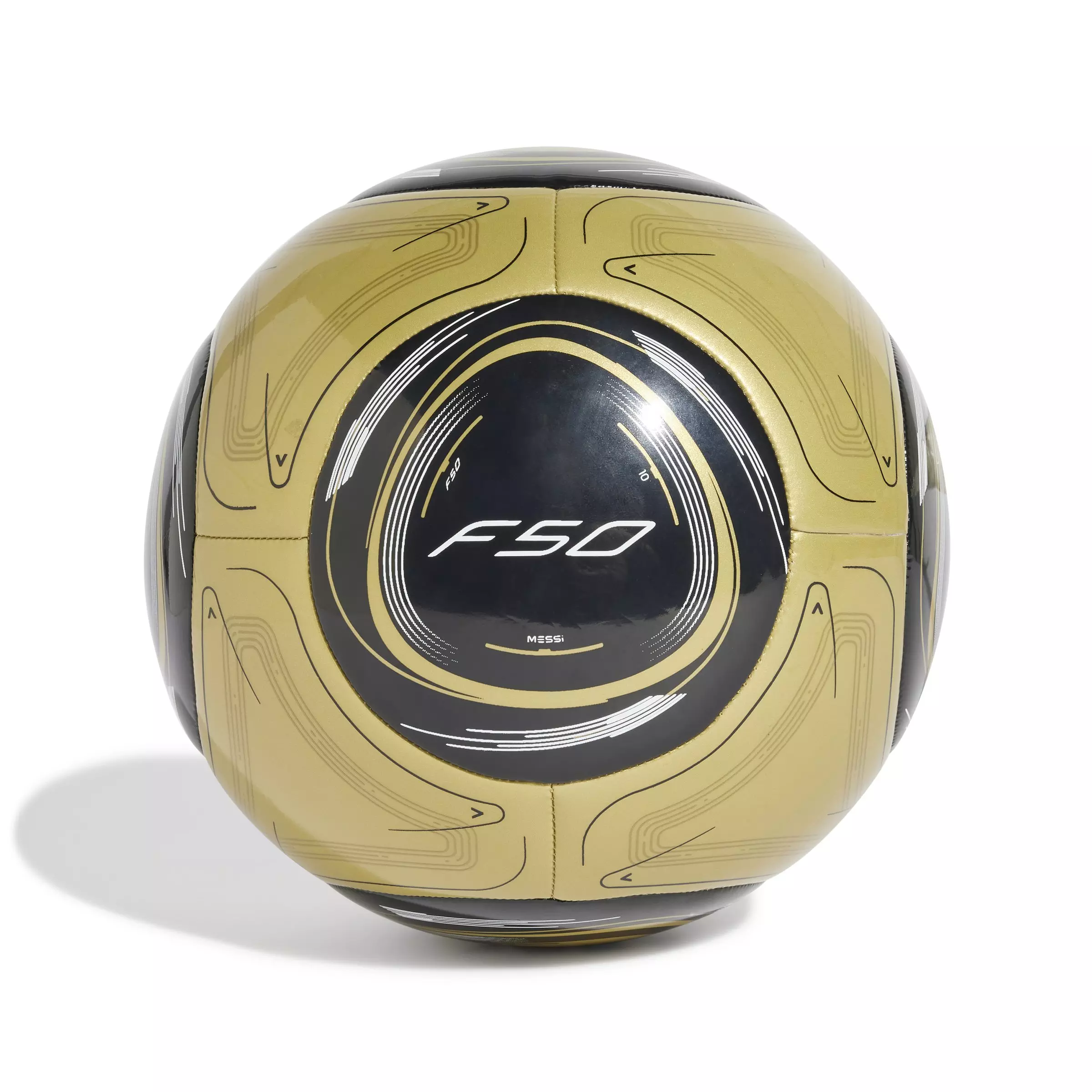 adidas Messi Club Soccer Ball - Black/Gold - BLACK/GOLD