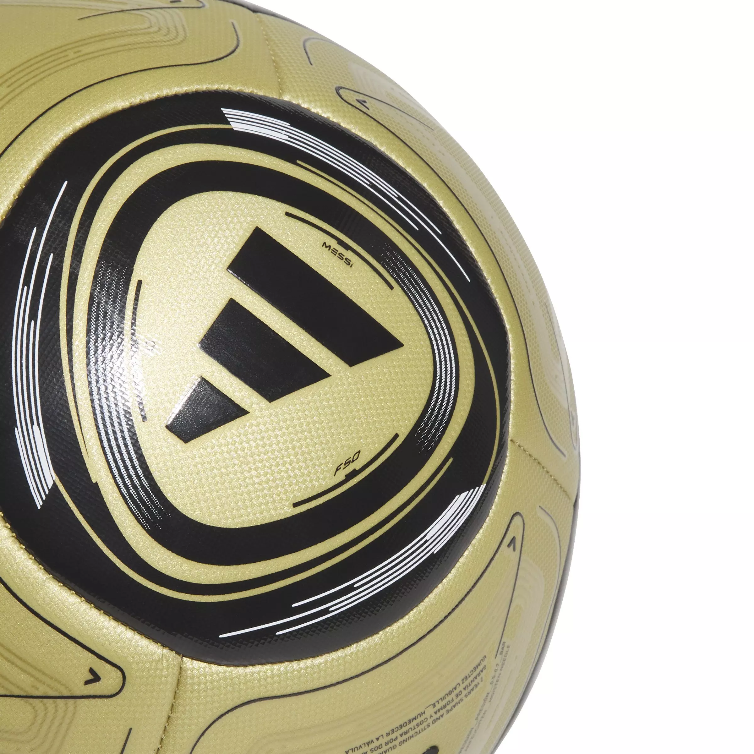 adidas Messi Training Soccer Ball - Black/Gold - BLACK/GOLD