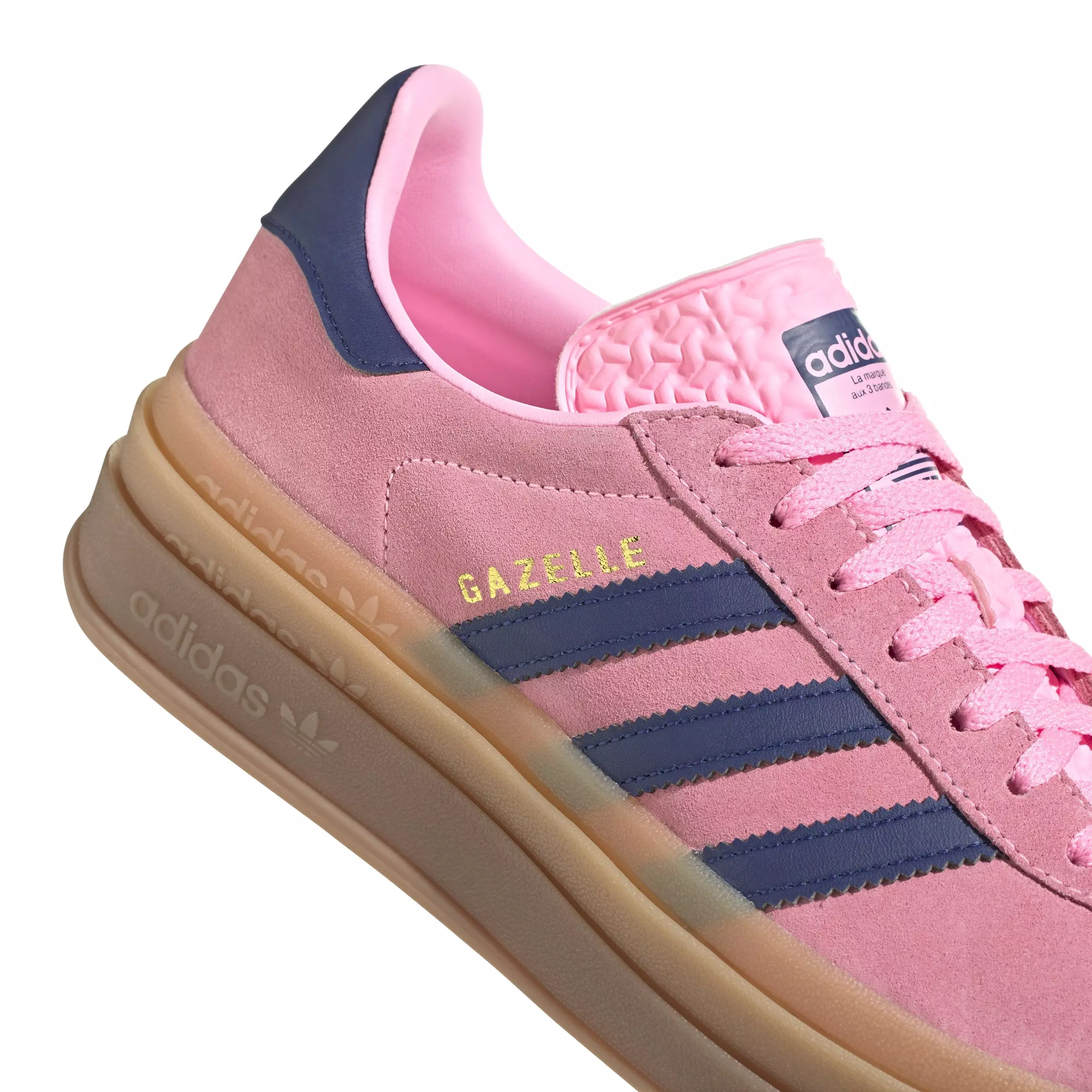 adidas Originals Gazelle Bold "Pink Glow/Victory Blue/Gum" Women's Shoe - PINK/BLUE